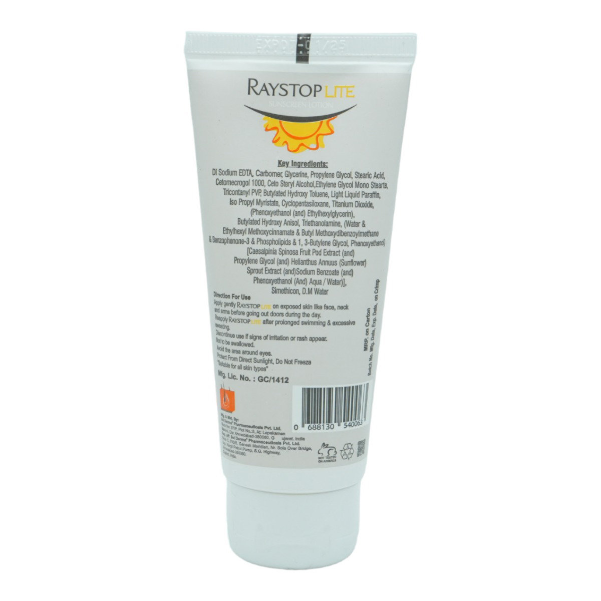 Raystop Lite SPF 30++ Sunscreen Lotion 50 gm, Pack of 1 Raystop Lite SPF 30++ Sunscreen Lotion 50 gm, Pack of 1