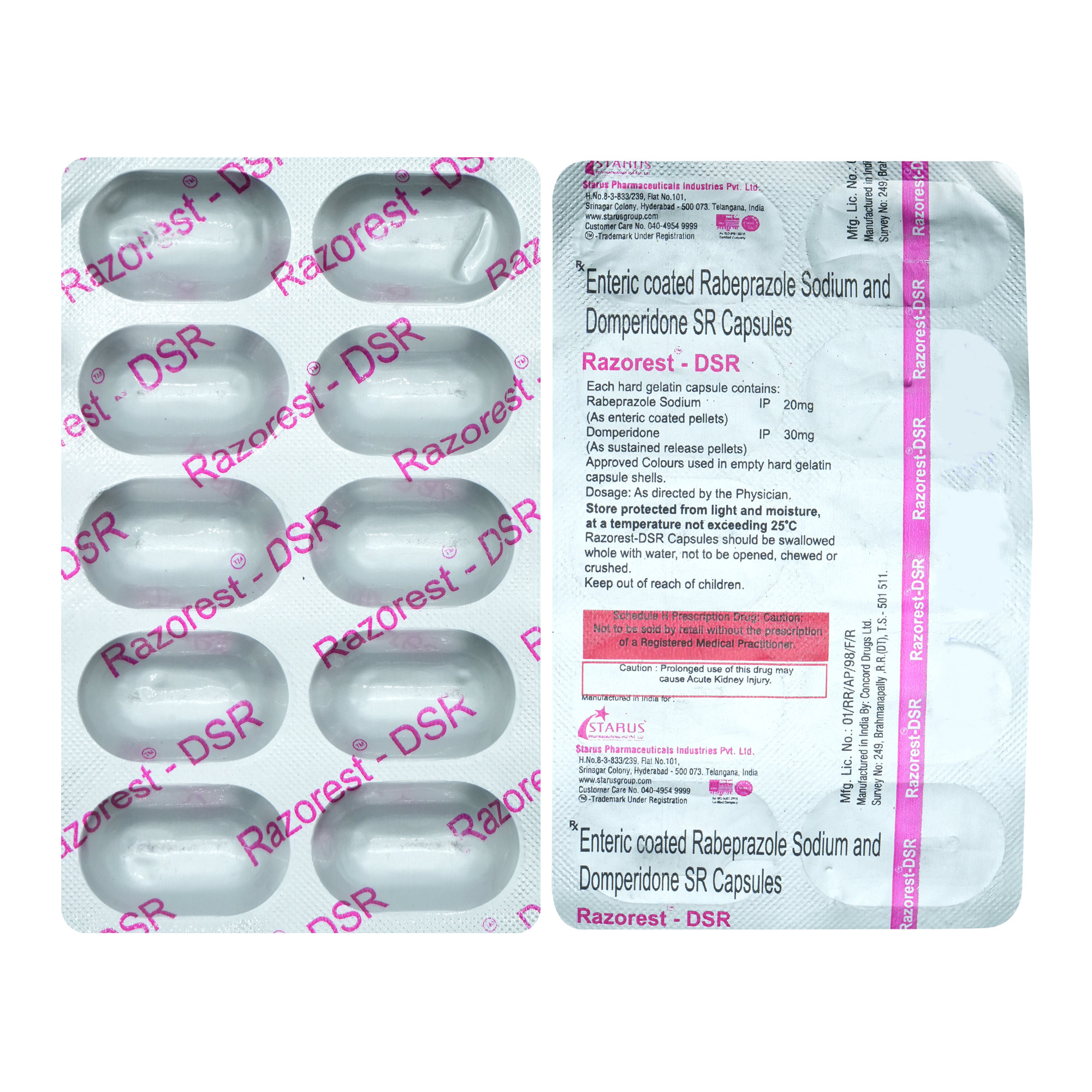 Razorest-DSR Capsule 10's, Pack of 10 CapsuleS Razorest-DSR Capsule 10's, Pack of 10 CapsuleS