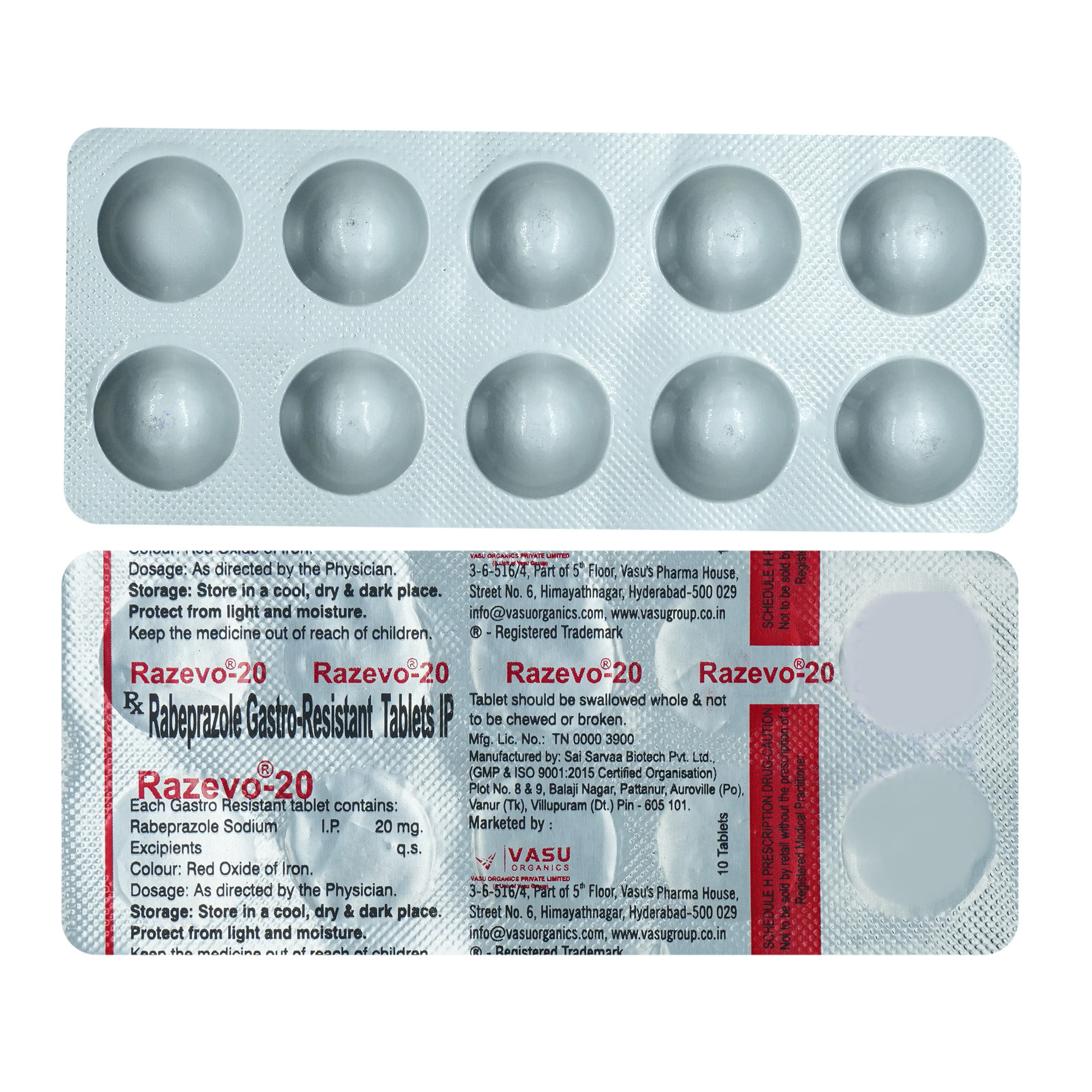 Razevo-20Mg Tablet 10'S, Pack of 10 TabletS Razevo-20Mg Tablet 10'S, Pack of 10 TabletS