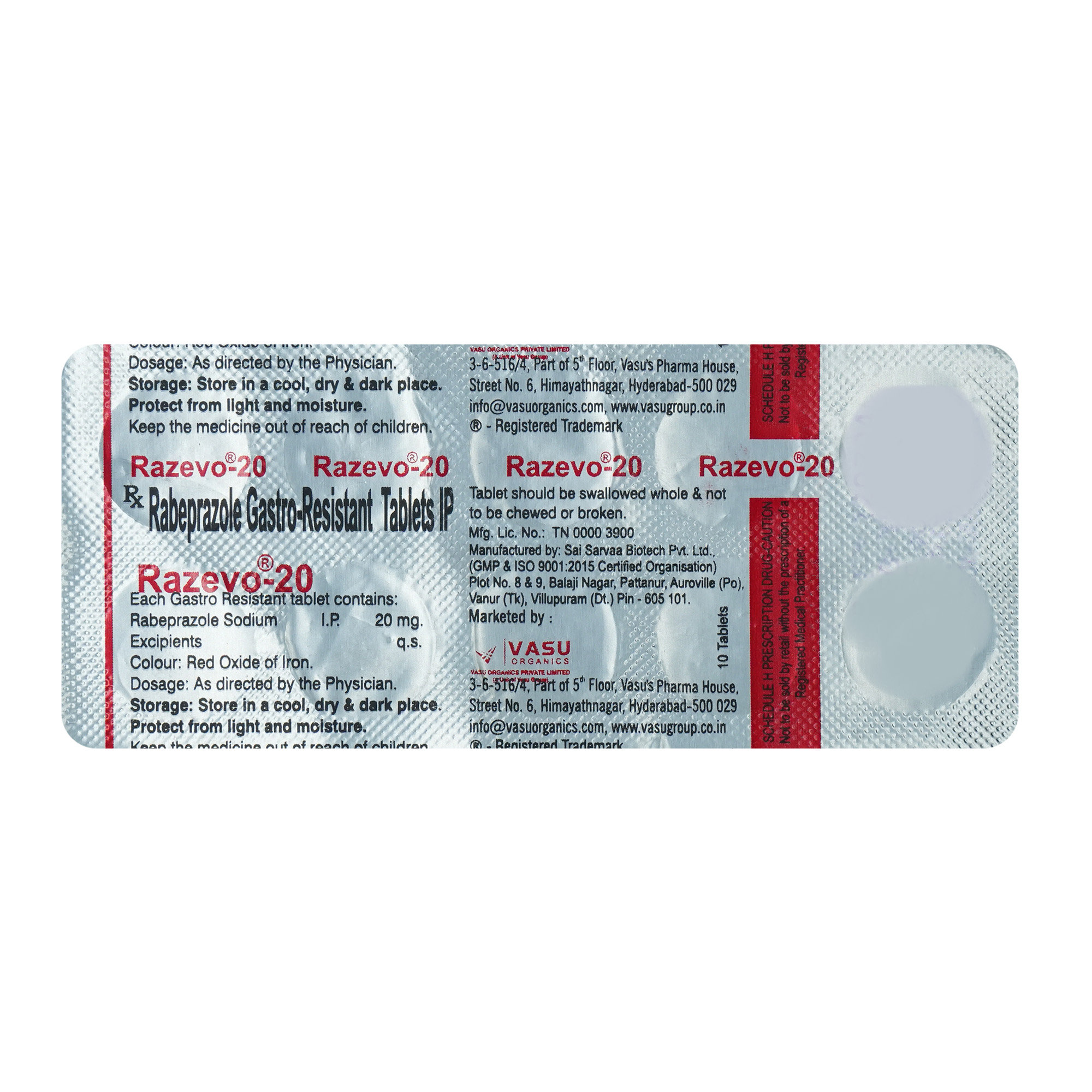Razevo-20Mg Tablet 10'S, Pack of 10 TabletS Razevo-20Mg Tablet 10'S, Pack of 10 TabletS