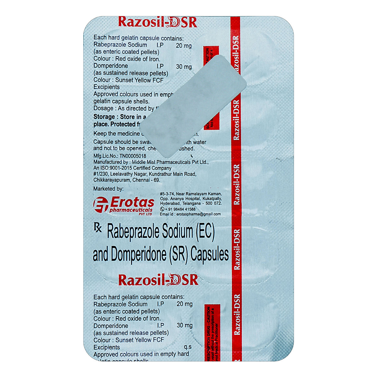 Razosil-DSR Capsule 10's, Pack of 10 Razosil-DSR Capsule 10's, Pack of 10