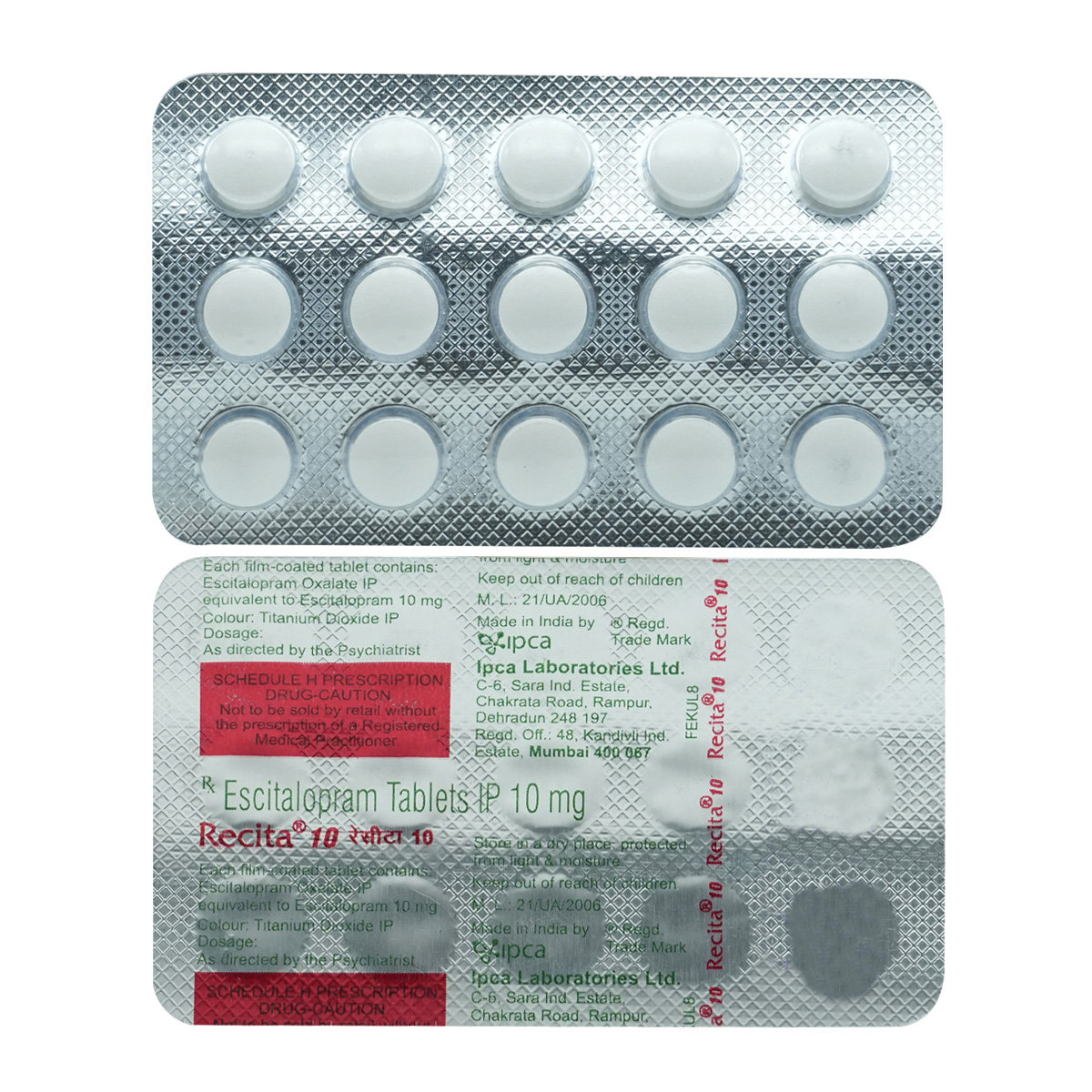Recita 10 Tablet 15's, Pack of 15 TABLETS Recita 10 Tablet 15's, Pack of 15 TABLETS