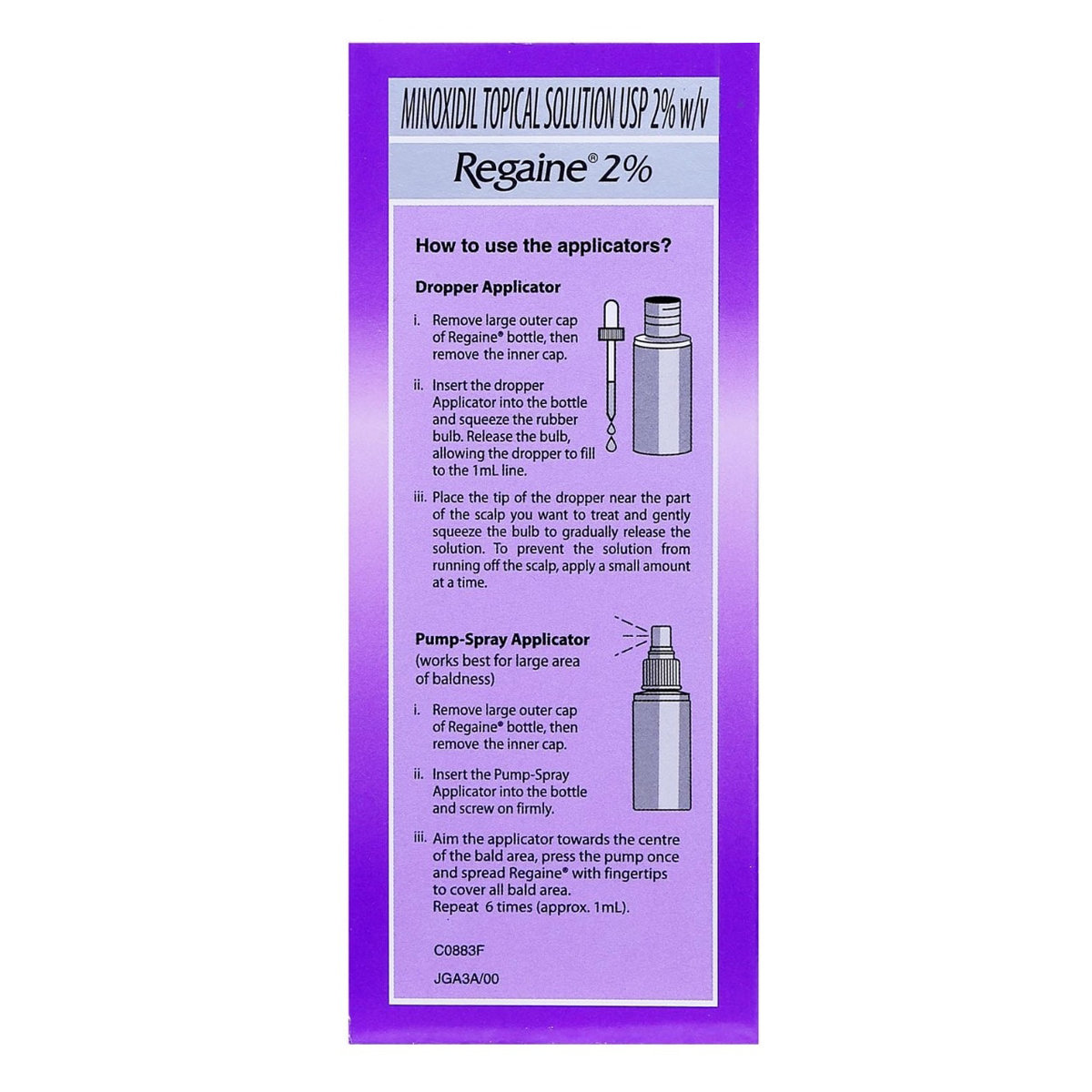 Regaine 2% Solution 60 ml, Pack of 1 SOLUTION Regaine 2% Solution 60 ml, Pack of 1 SOLUTION