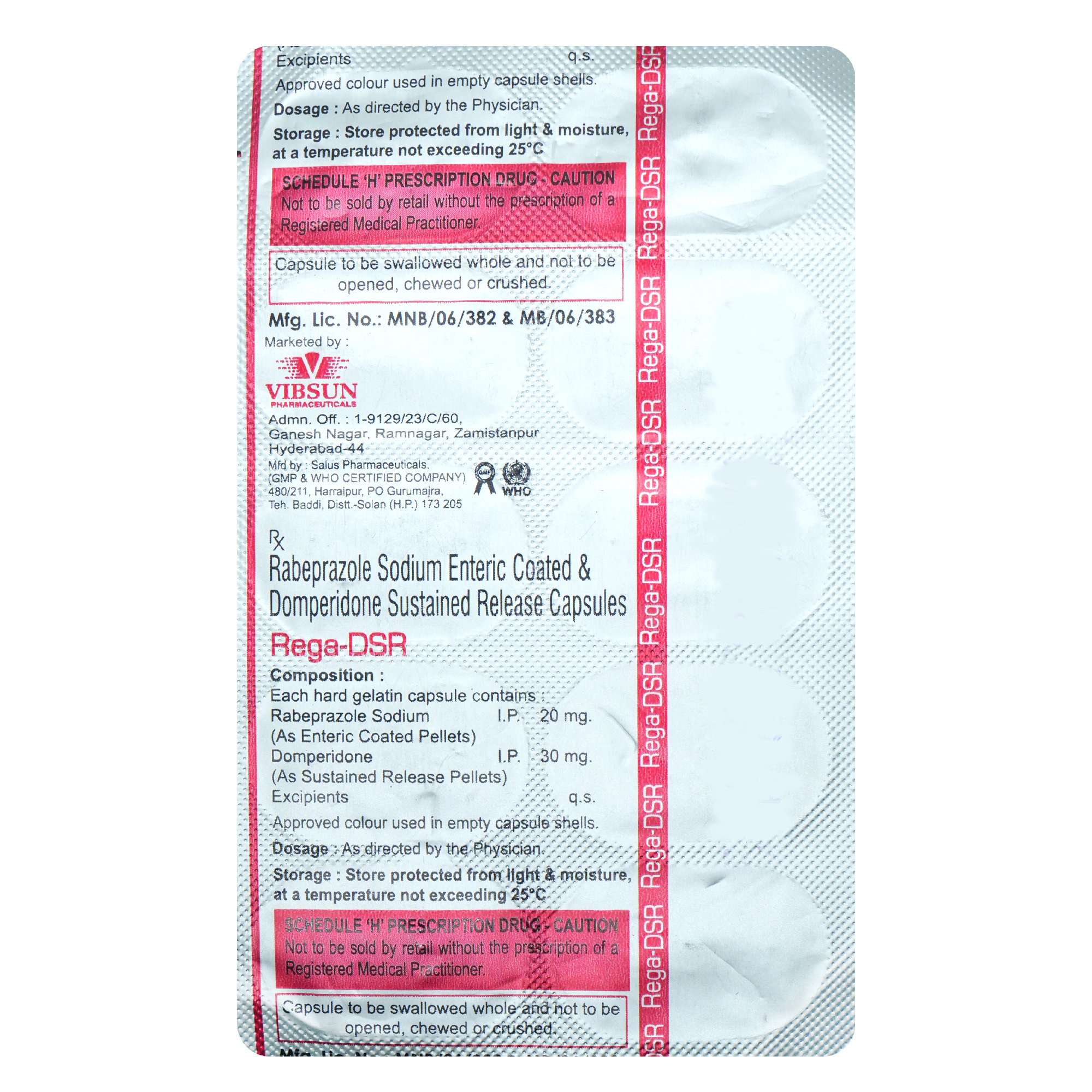 Rega-DSR Capsule 10's, Pack of 10 Rega-DSR Capsule 10's, Pack of 10