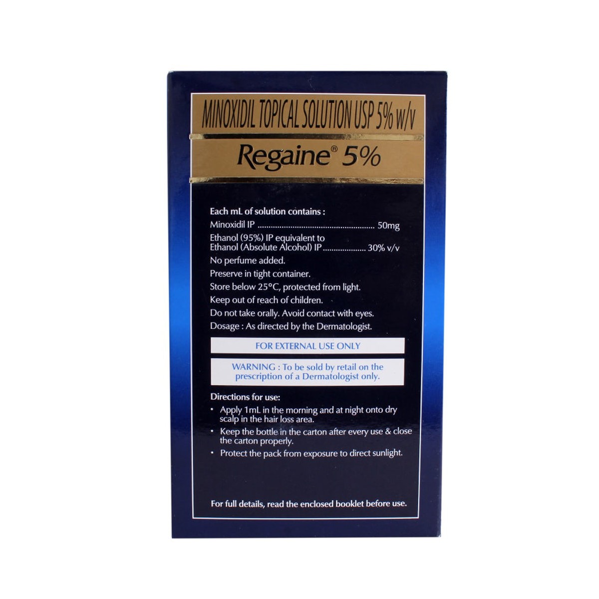 Regaine 5% Topical Solution 3 x 60 ml, Pack of 1 Solution Regaine 5% Topical Solution 3 x 60 ml, Pack of 1 Solution