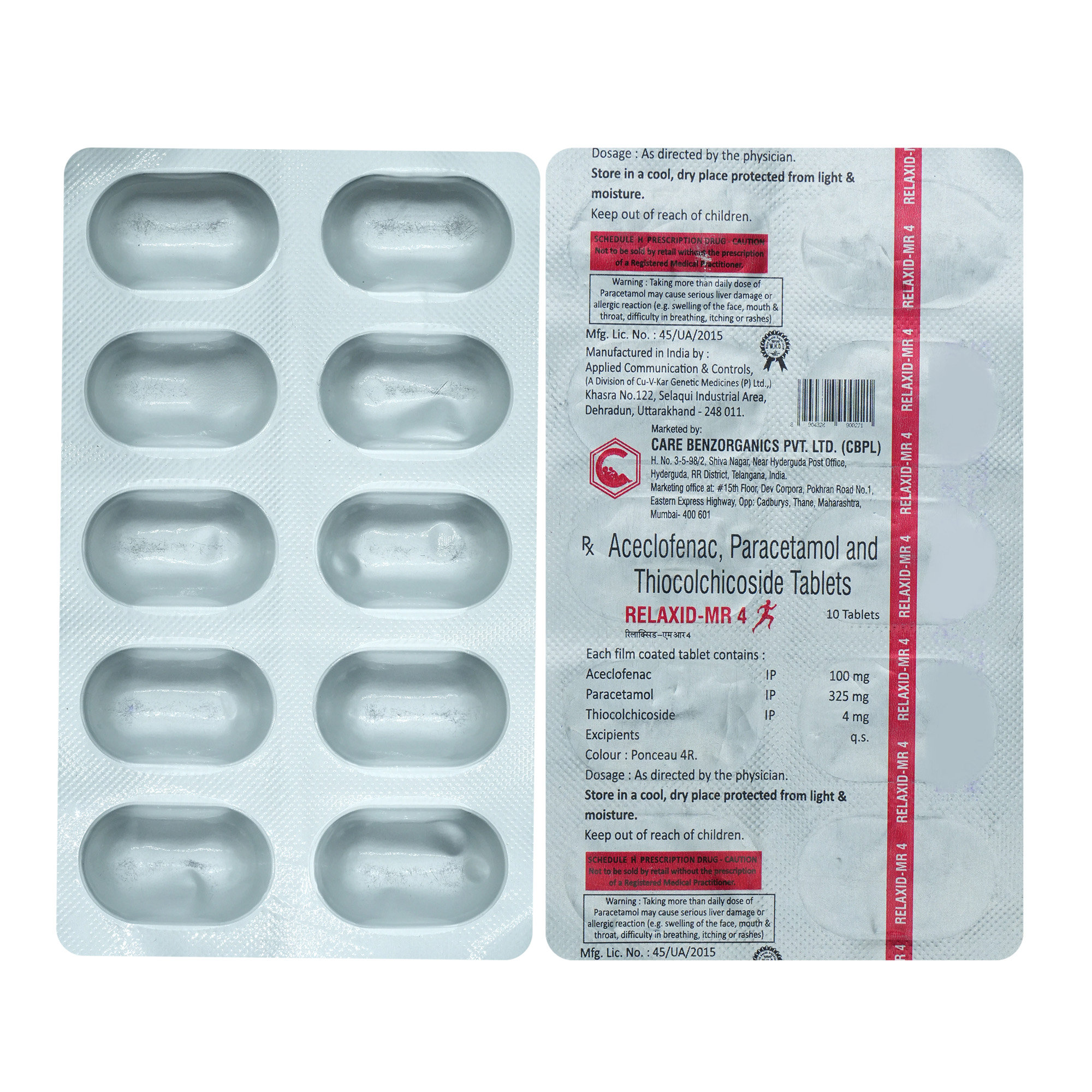 RELAXID MR TABLET, Pack of 10 TABLETS RELAXID MR TABLET, Pack of 10 TABLETS