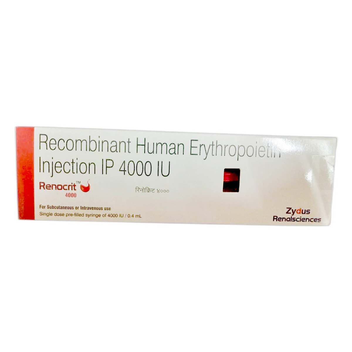 Renocrit 4000IU Injection 0.4 ml, Pack of 1 Injection Renocrit 4000IU Injection 0.4 ml, Pack of 1 Injection