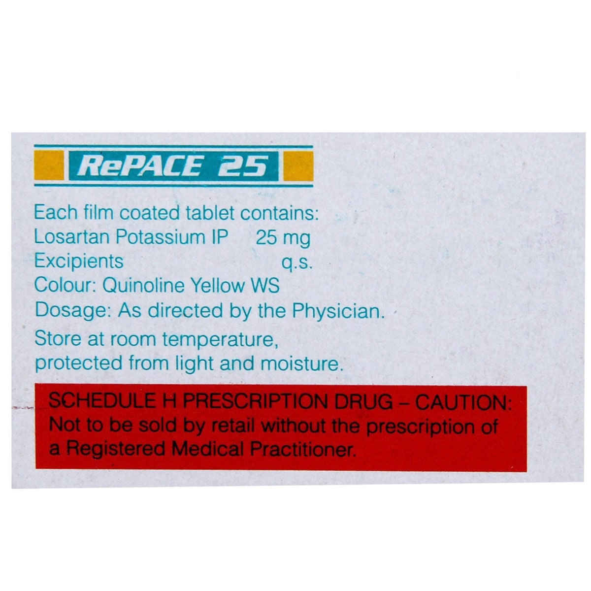 Repace 25 Tablet 10's, Pack of 10 TABLETS Repace 25 Tablet 10's, Pack of 10 TABLETS