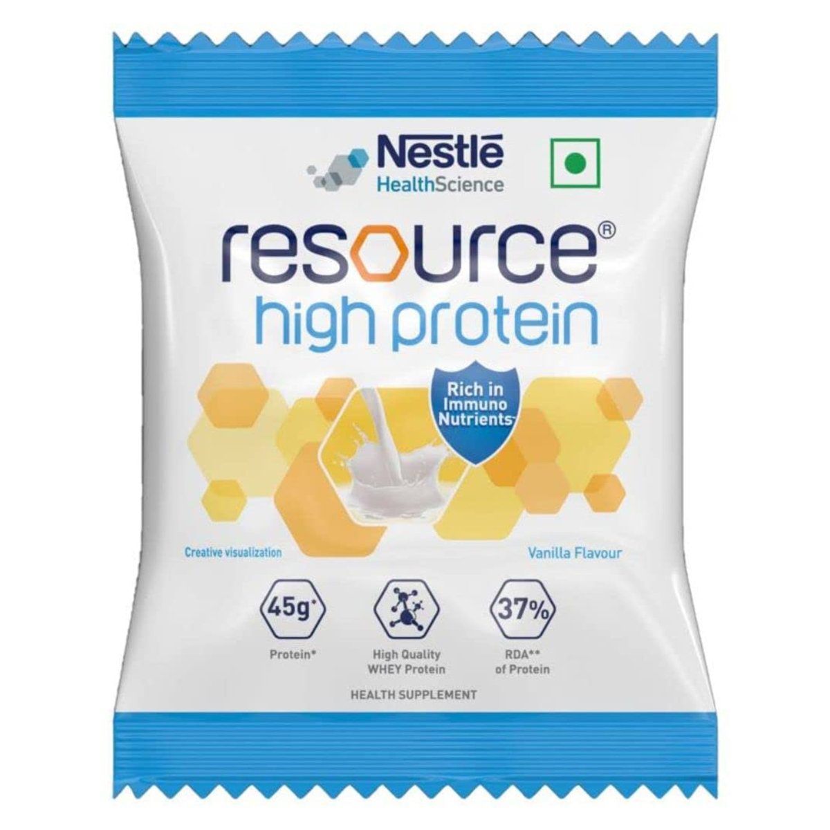 Nestle Resource High Protein Vanilla Flavour Powder, 50 gm, Pack of 1 Nestle Resource High Protein Vanilla Flavour Powder, 50 gm, Pack of 1