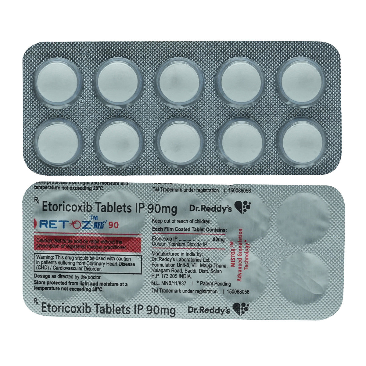Retoz-Neo 90 Tablet 10's, Pack of 10 TabletS Retoz-Neo 90 Tablet 10's, Pack of 10 TabletS