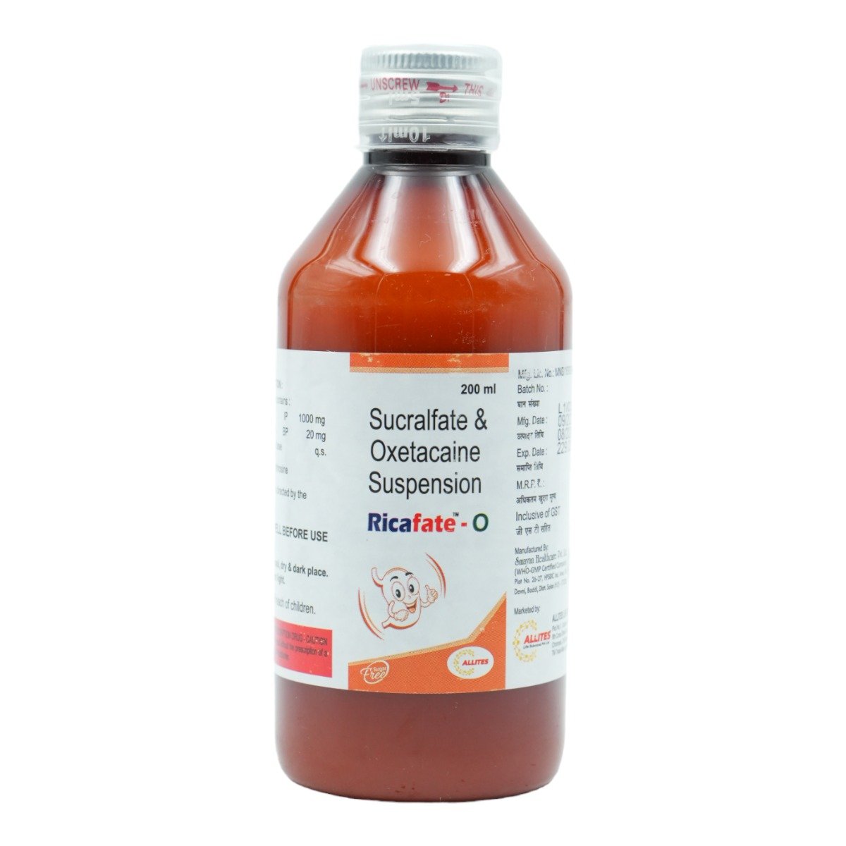 Ricafate-O S/F Suspension 200Ml, Pack of 1 Ricafate-O S/F Suspension 200Ml, Pack of 1