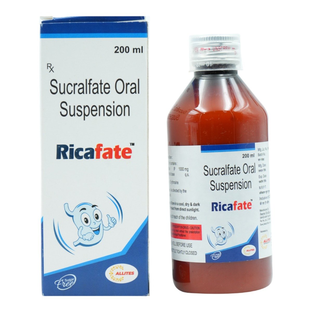 Ricafate Sugar Free Oral Suspension 200 ml, Pack of 1 Oral Suspension Ricafate Sugar Free Oral Suspension 200 ml, Pack of 1 Oral Suspension