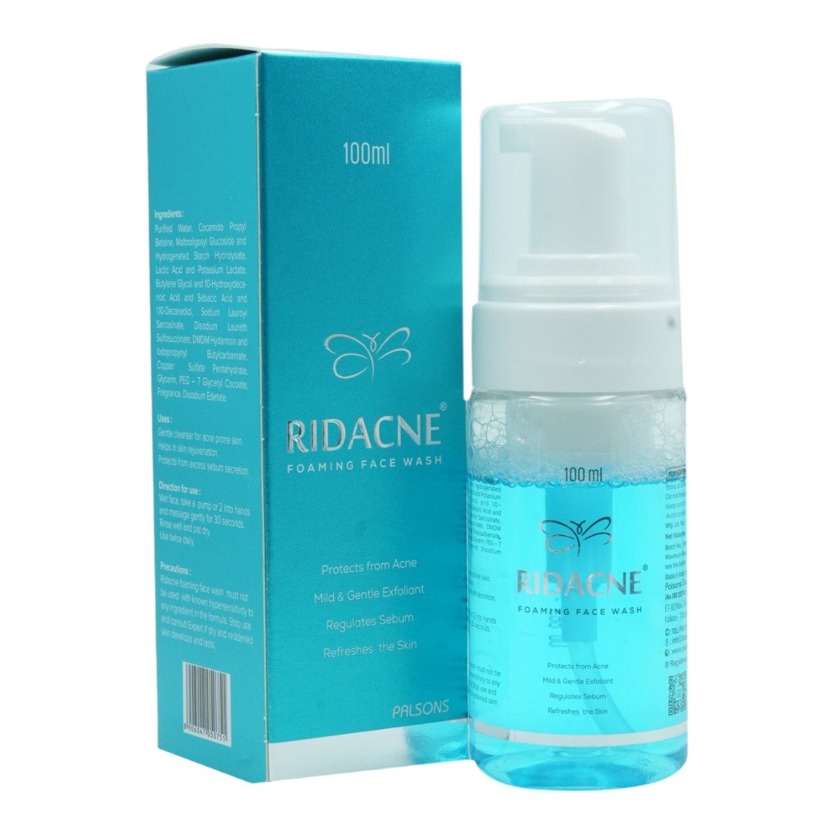 Ridacne Foaming Face Wash 100 ml | Controls Acne & Excess Oil | For Acne Prone Skin, Pack of 1 Ridacne Foaming Face Wash 100 ml | Controls Acne & Excess Oil | For Acne Prone Skin, Pack of 1