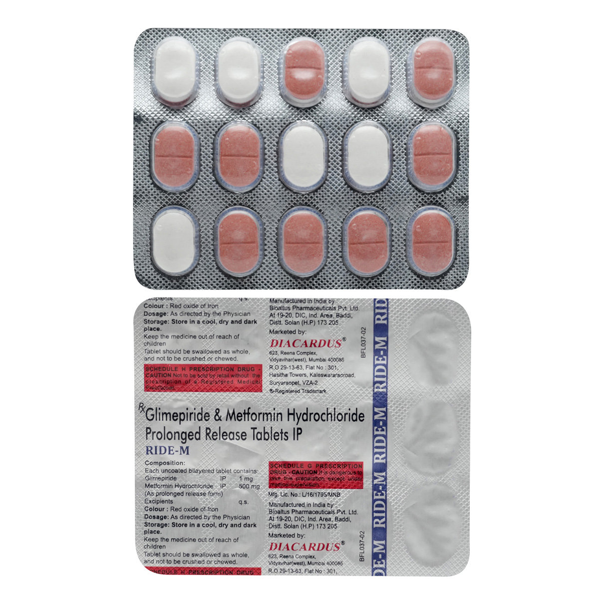 Ride-M1 Tablet 15's, Pack of 15 TABLETS Ride-M1 Tablet 15's, Pack of 15 TABLETS