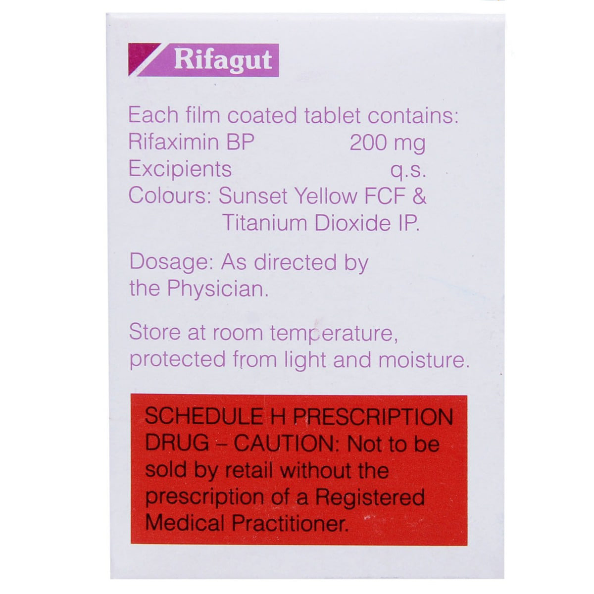 Rifagut Tablet 10's, Pack of 10 TABLETS Rifagut Tablet 10's, Pack of 10 TABLETS