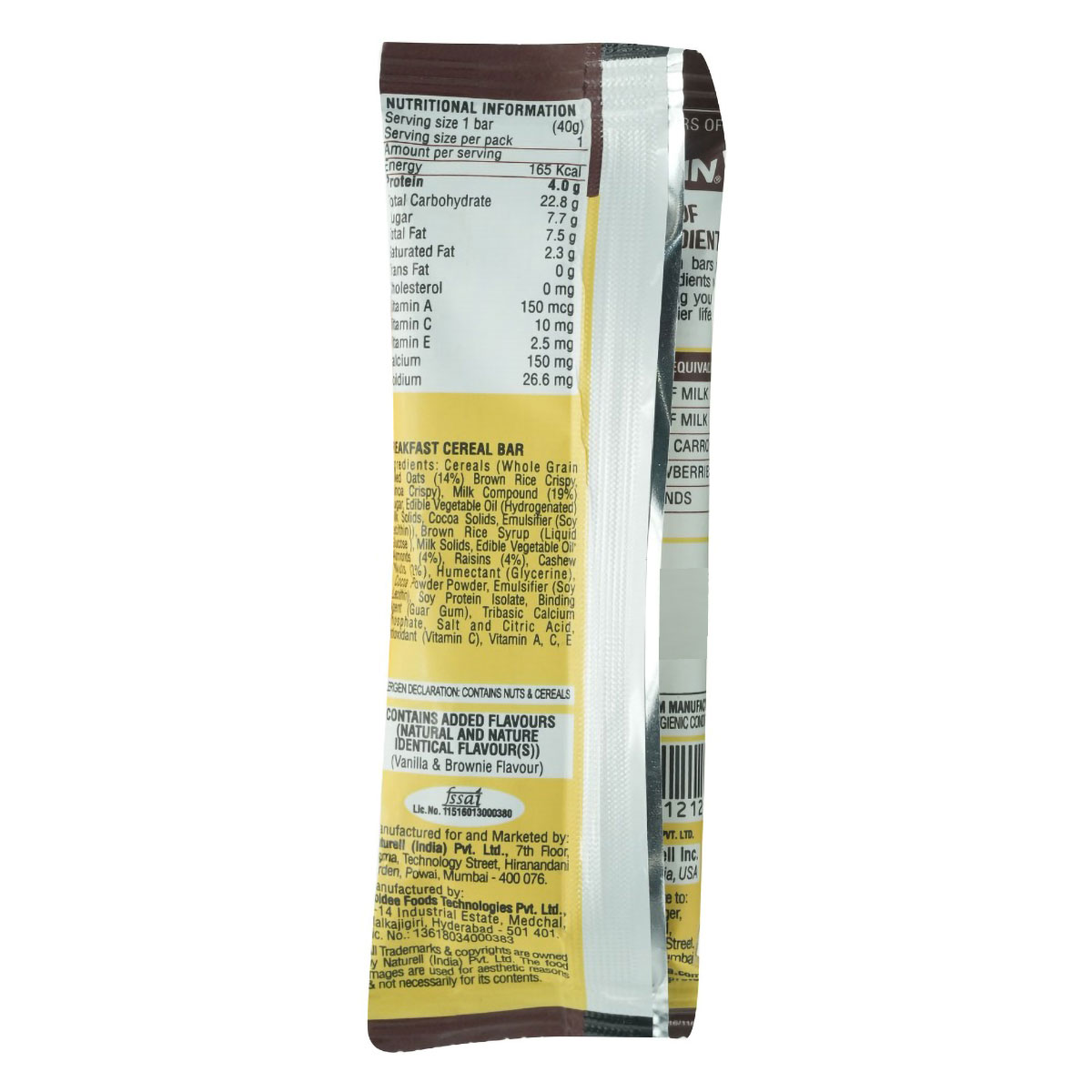 RiteBite Choco Delite Nutrition Bar, 40 gm, Pack of 1 RiteBite Choco Delite Nutrition Bar, 40 gm, Pack of 1