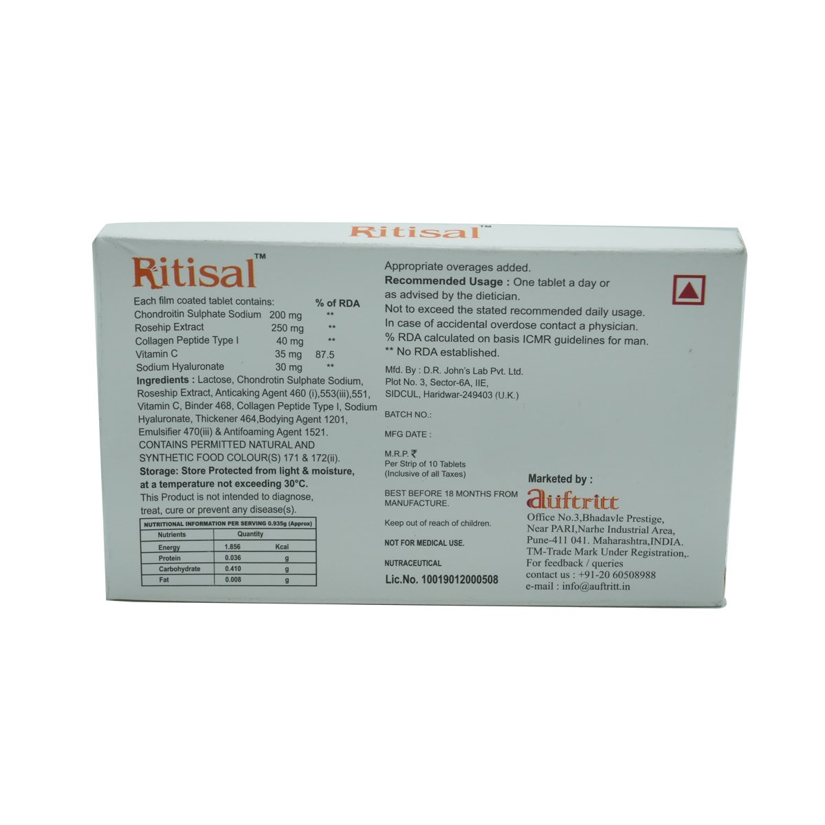 Ritisal Tablet 10's, Pack of 10 TabletS Ritisal Tablet 10's, Pack of 10 TabletS