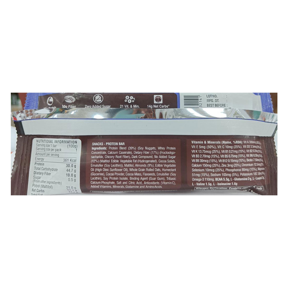 Ritebite Max Protein Ultimate Choco Almond Bar, 100 gm, Pack of 1 Ritebite Max Protein Ultimate Choco Almond Bar, 100 gm, Pack of 1