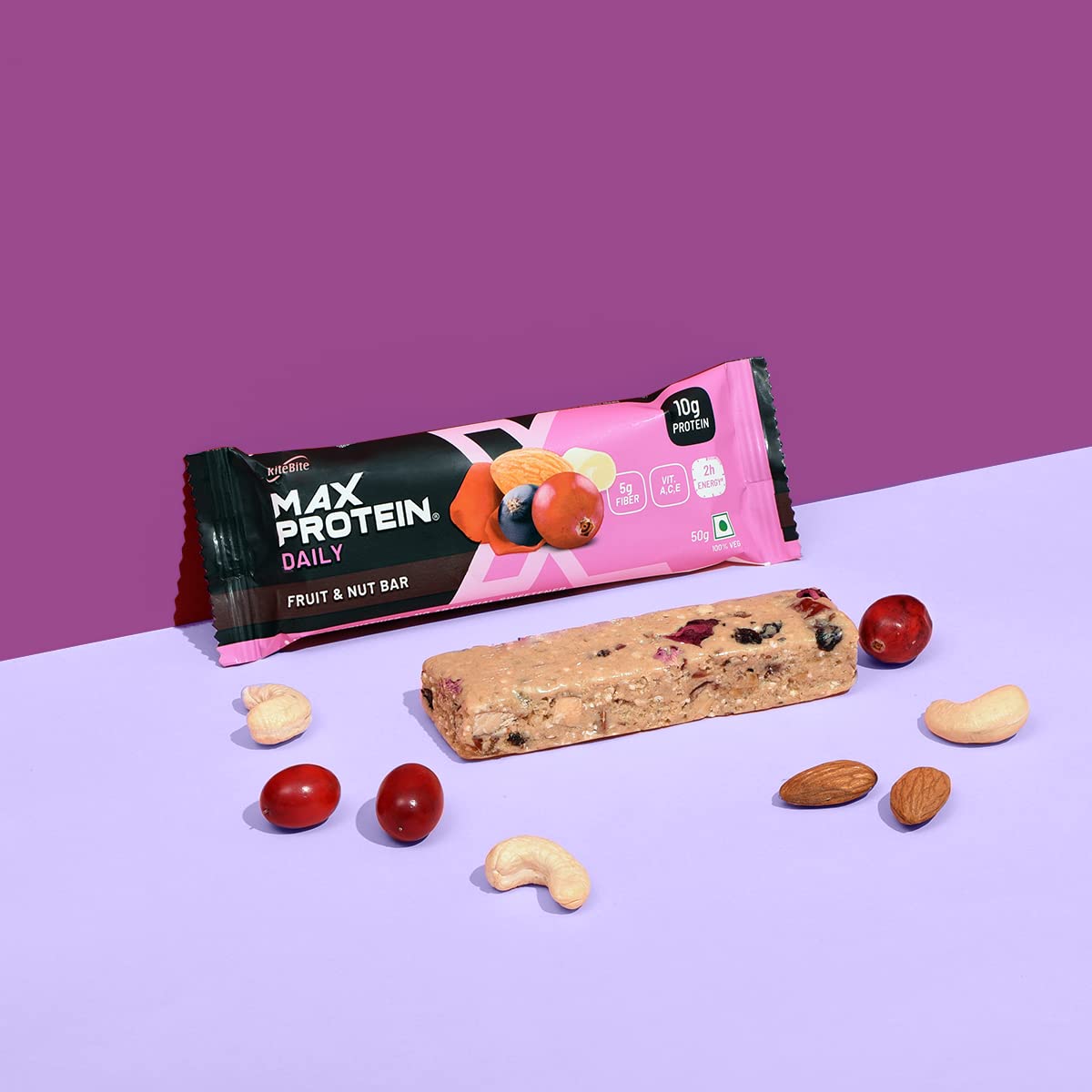 Ritebite Max Protein Fruit & Nut Bar, 50 gm, Pack of 1 Ritebite Max Protein Fruit & Nut Bar, 50 gm, Pack of 1
