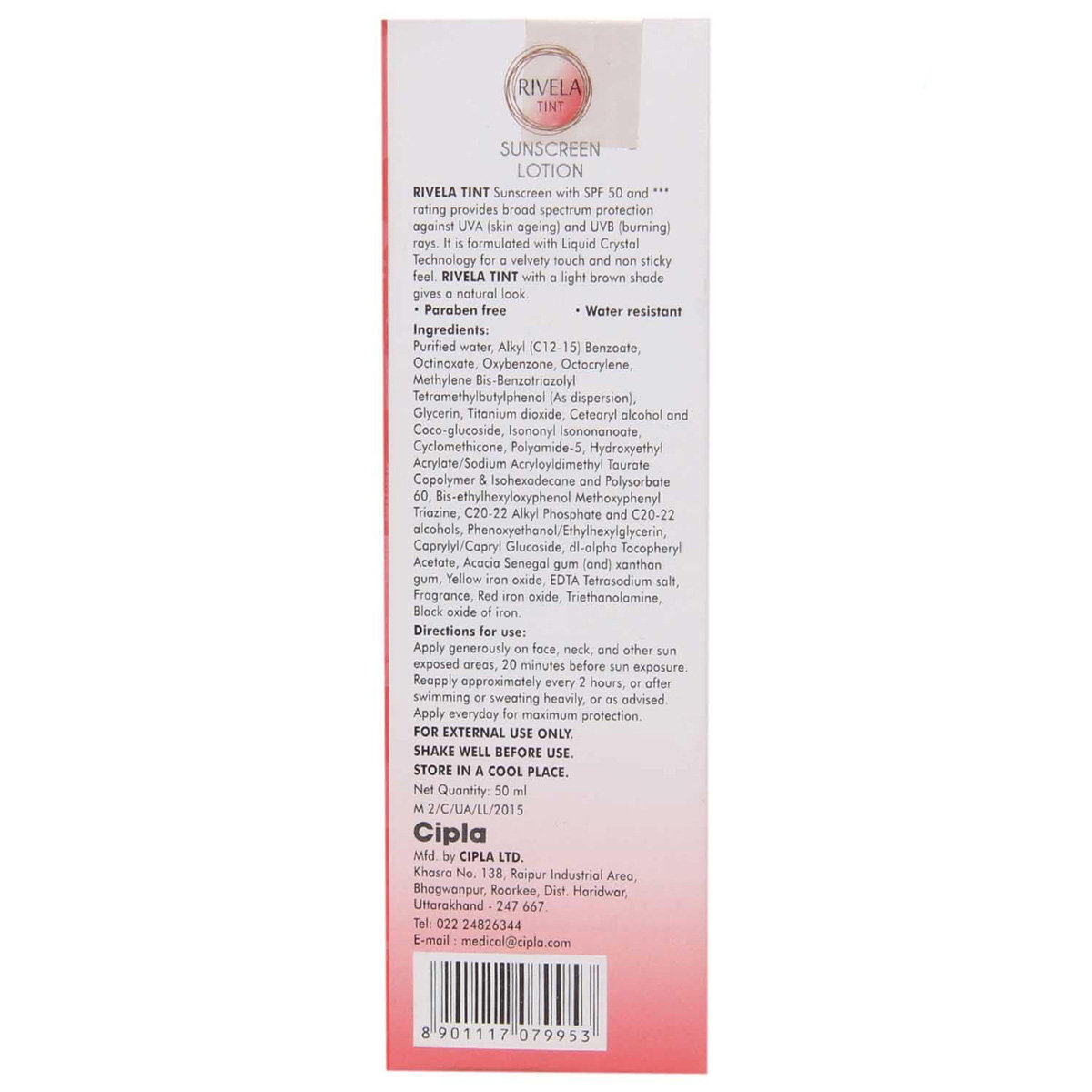 Rivela Tint Sunscreen Lotion 50 ml, Pack of 1 Rivela Tint Sunscreen Lotion 50 ml, Pack of 1