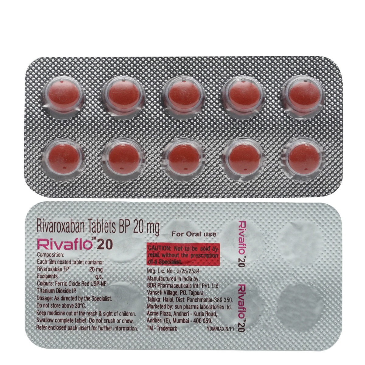 Rivaflo 20 Tablet 10's, Pack of 10 TabletS Rivaflo 20 Tablet 10's, Pack of 10 TabletS