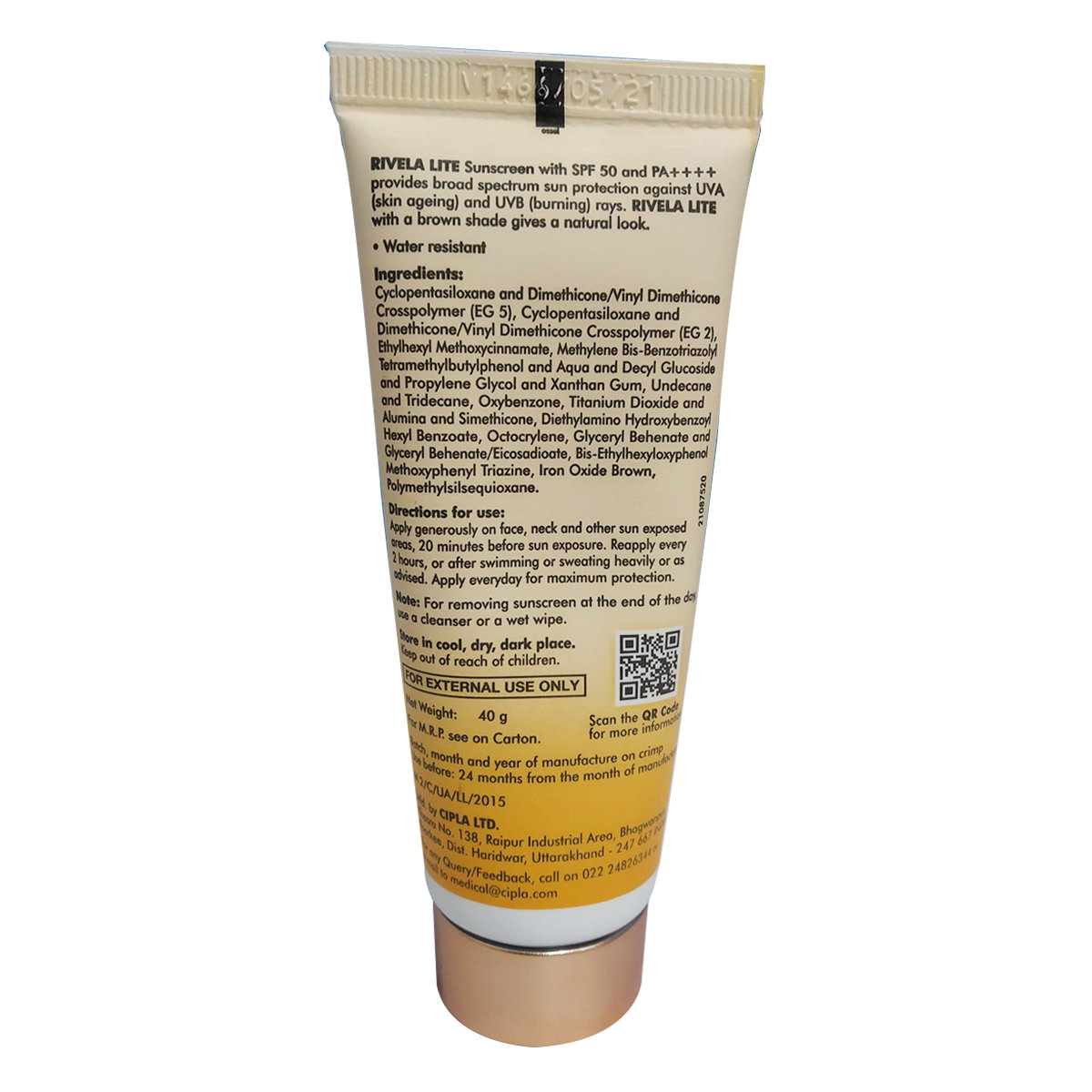 Rivela Lite Bronze Spf 50 PA++++ Sunscreen 40 gm, Pack of 1 Rivela Lite Bronze Spf 50 PA++++ Sunscreen 40 gm, Pack of 1