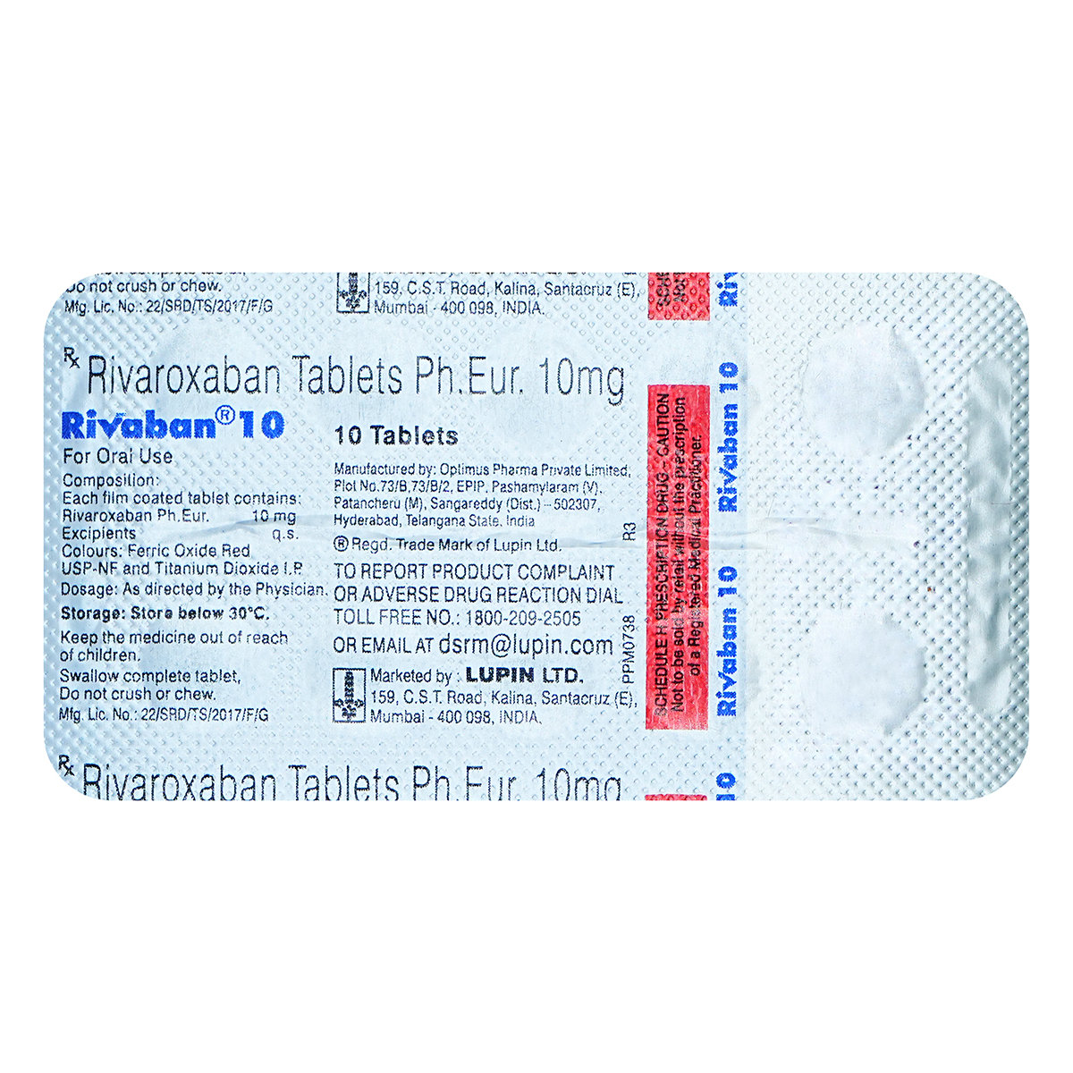 Rivaban 10 Tablet 10's, Pack of 10 TabletS Rivaban 10 Tablet 10's, Pack of 10 TabletS
