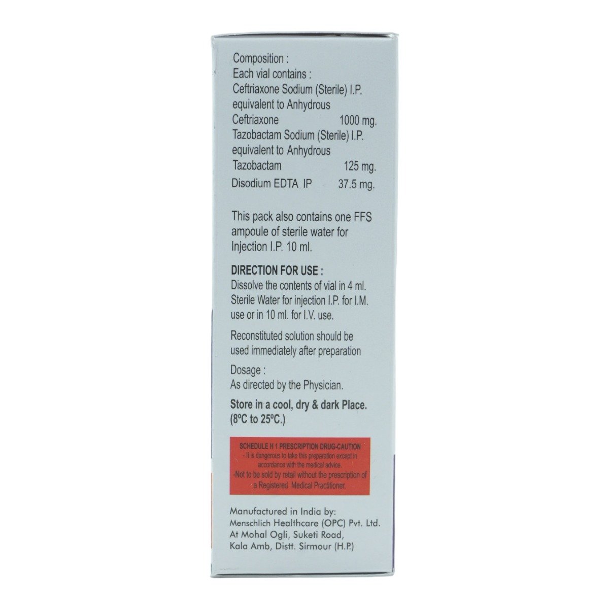 Rixtam Edta 1.125 gm Injection 1's, Pack of 1 Rixtam Edta 1.125 gm Injection 1's, Pack of 1