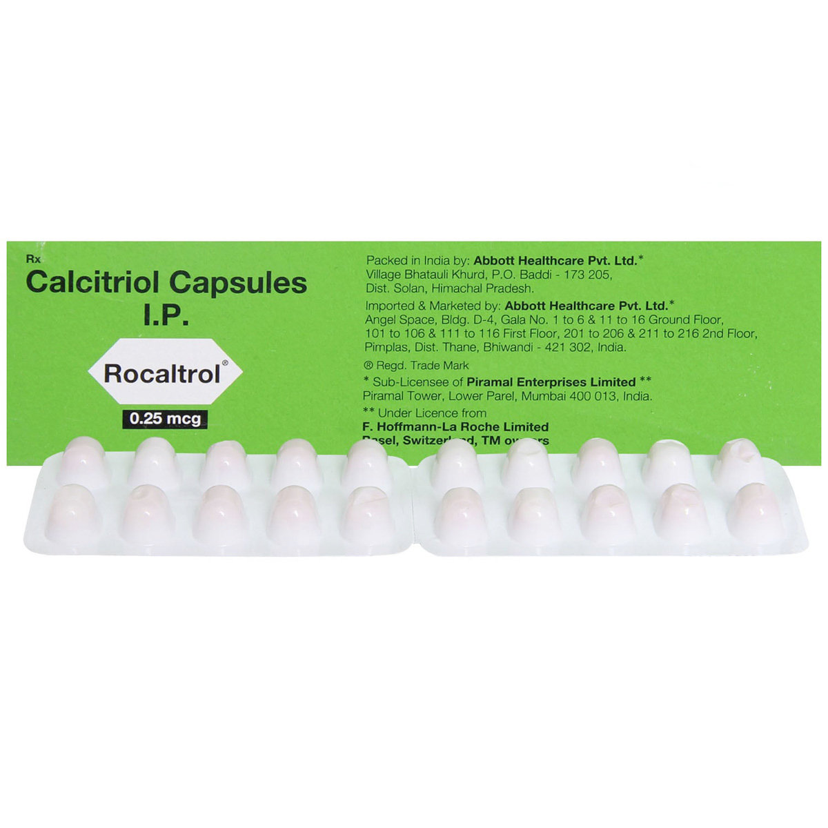 Rocaltrol 0.25 mcg Capsule 10's, Pack of 10 CAPSULES Rocaltrol 0.25 mcg Capsule 10's, Pack of 10 CAPSULES