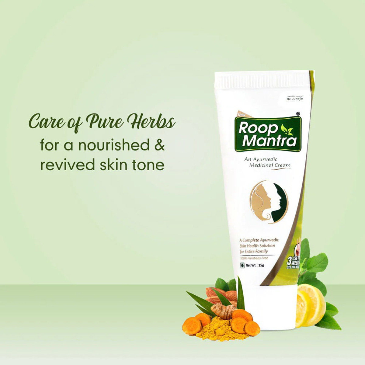 Roop Mantra Face Cream 15 gm | With Goodness Of 12 herbs | Nourishes & Moisturises Skin | Prevents Acne, Pimple, Blemishes | Ayurvedic Cream | Non Greasy & Light Weight | For All Skin Type, Pack of 1 Roop Mantra Face Cream 15 gm | With Goodness Of 12 herbs | Nourishes & Moisturises Skin | Prevents Acne, Pimple, Blemishes | Ayurvedic Cream | Non Greasy & Light Weight | For All Skin Type, Pack of 1