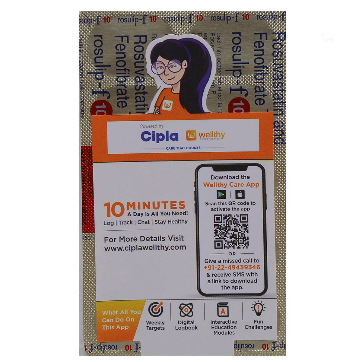 Rosulip-F 10 Tablet 10's, Pack of 10 Rosulip-F 10 Tablet 10's, Pack of 10