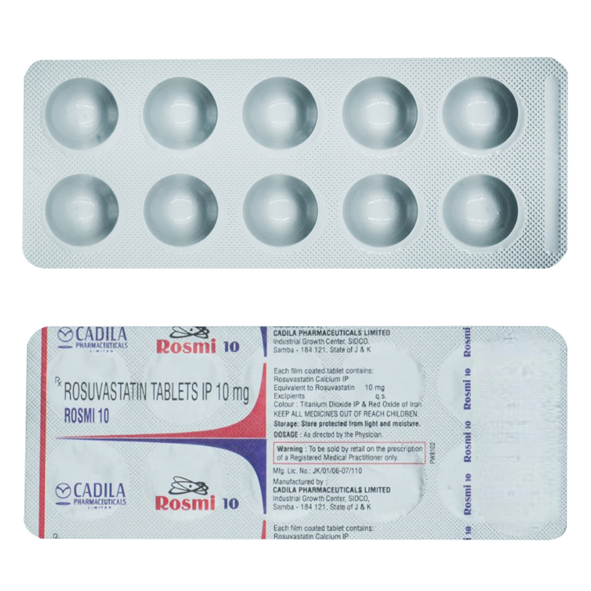 Rosmi 10 Tablet 10's, Pack of 10 TabletS Rosmi 10 Tablet 10's, Pack of 10 TabletS