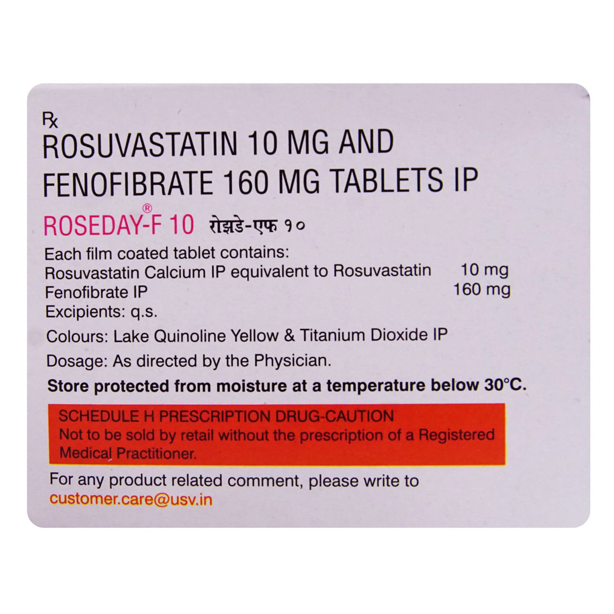 Roseday-F 10 Tablet 10's, Pack of 10 Roseday-F 10 Tablet 10's, Pack of 10