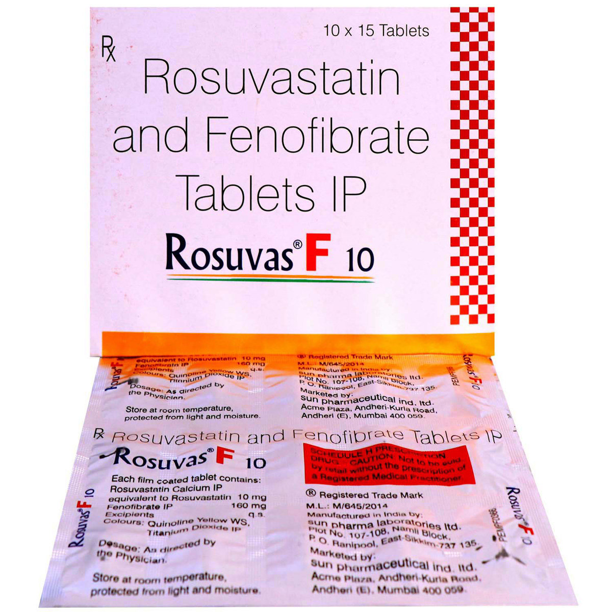 Rosuvas F 10 Tablet 15's, Pack of 15 TABLETS Rosuvas F 10 Tablet 15's, Pack of 15 TABLETS