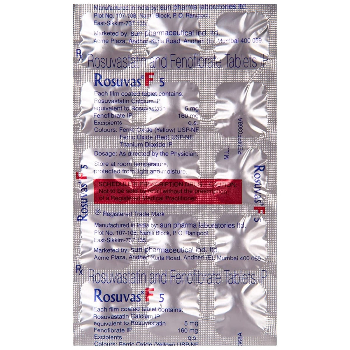 Rosuvas F 5 Tablet 15's, Pack of 15 Rosuvas F 5 Tablet 15's, Pack of 15
