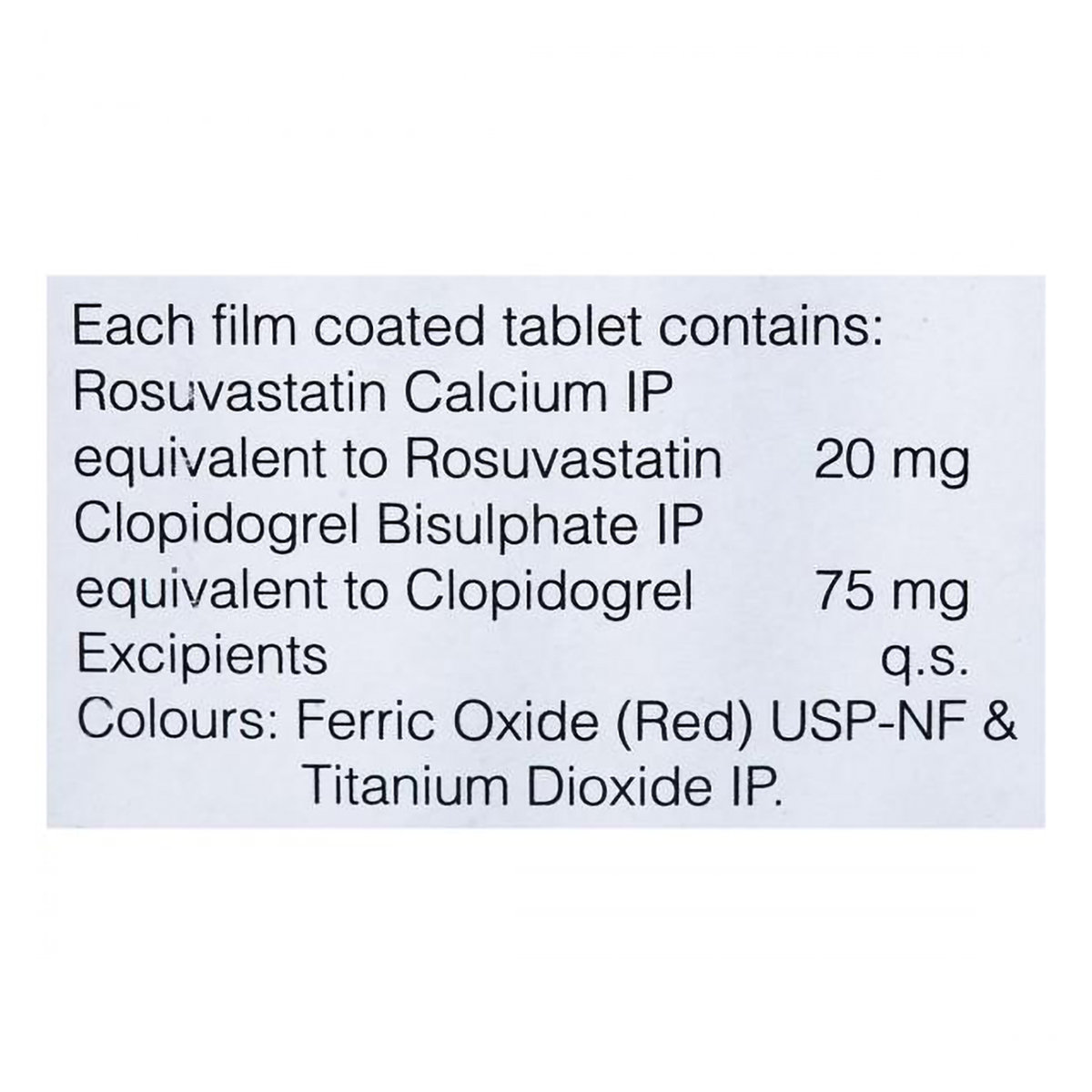 Rosuvas CV 20mg/75mg Tablet 10's, Pack of 10 Rosuvas CV 20mg/75mg Tablet 10's, Pack of 10