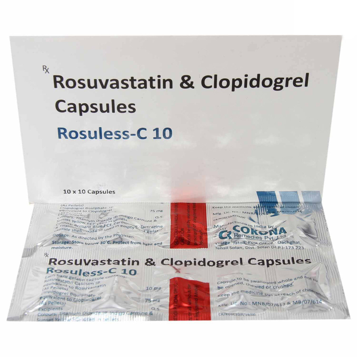 Rosuless-C 10mg Capsule 10's, Pack of 10 Rosuless-C 10mg Capsule 10's, Pack of 10