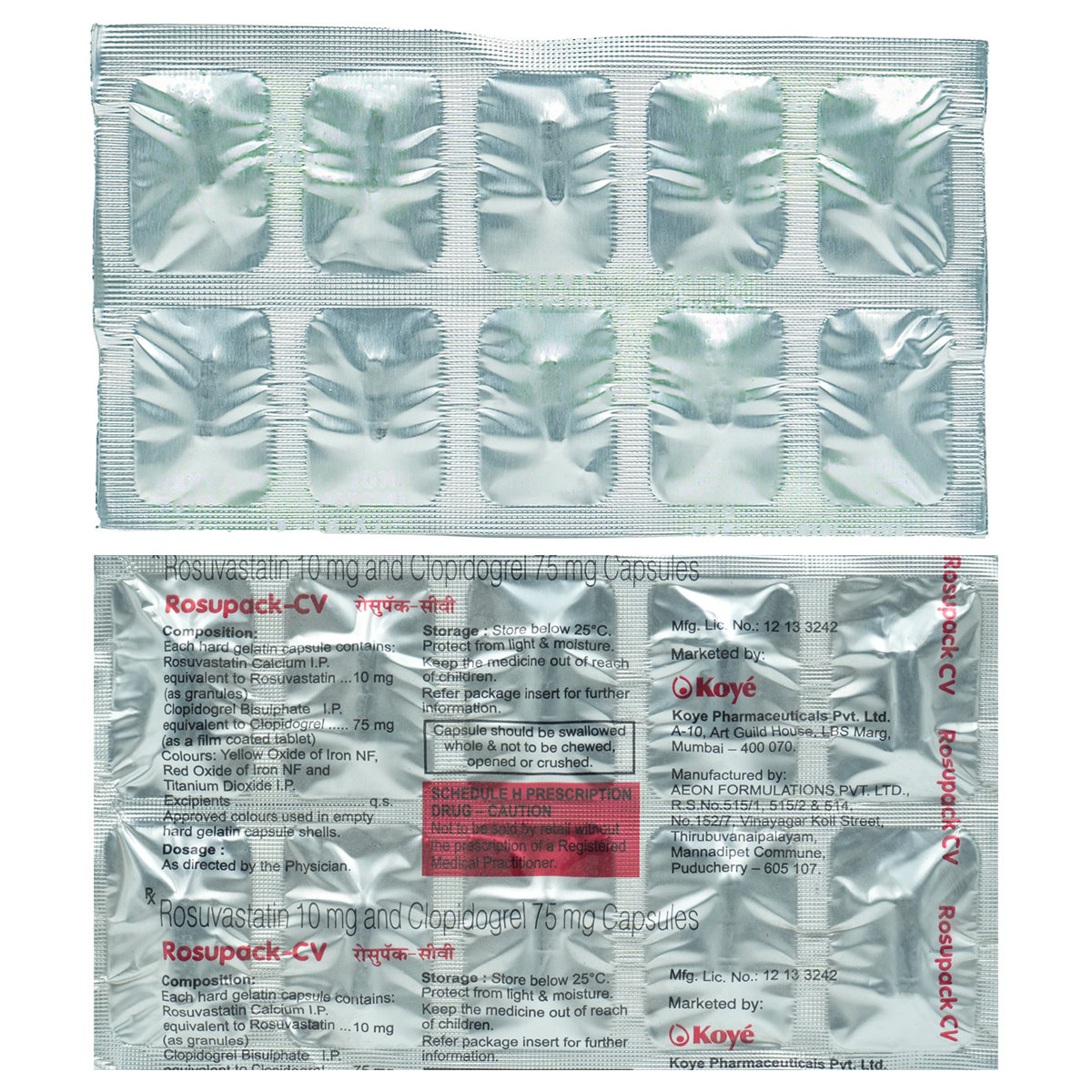 Rosupack-CV Capsule 10's, Pack of 10 CapsuleS Rosupack-CV Capsule 10's, Pack of 10 CapsuleS