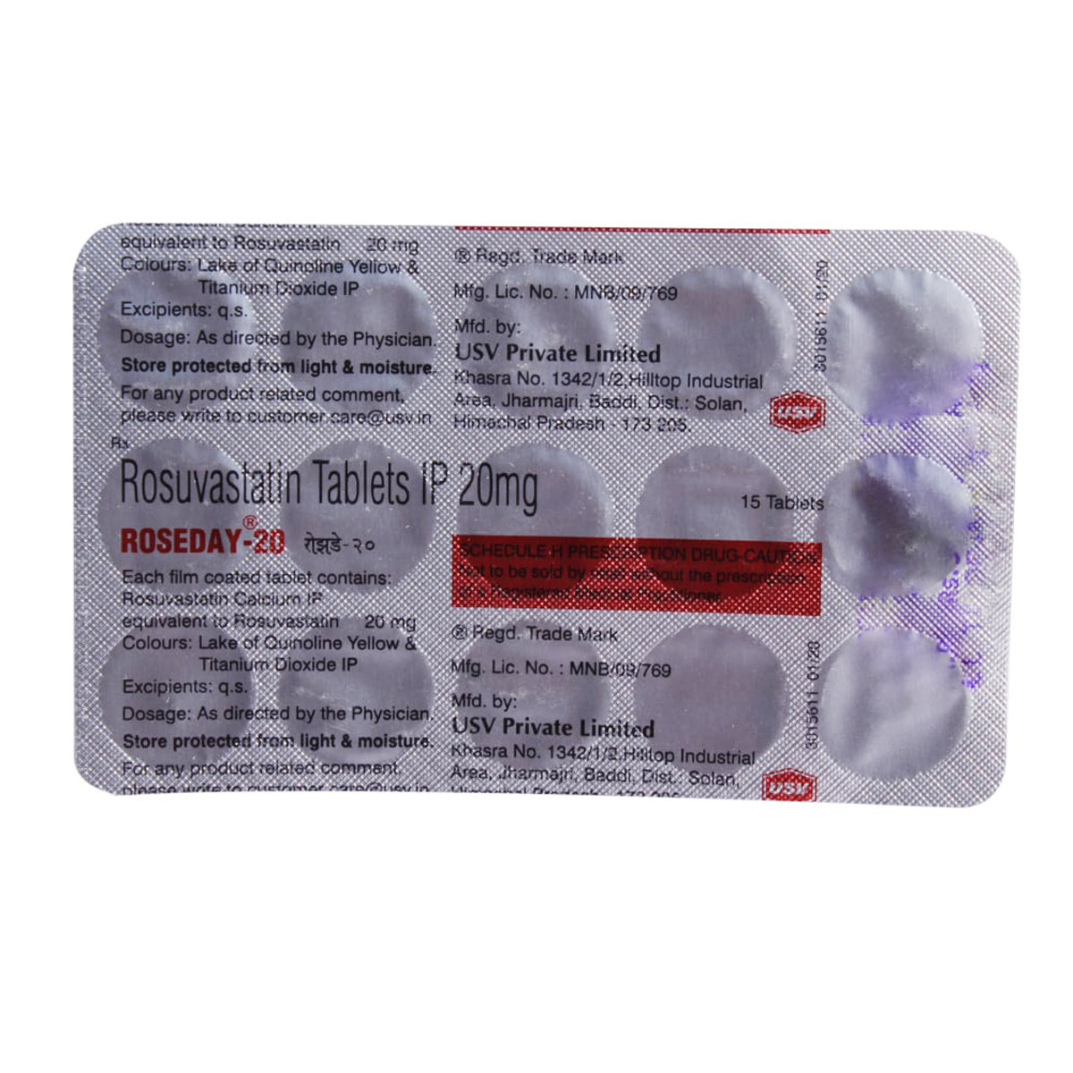 Roseday-20 Tablet 15's, Pack of 15 TABLETS Roseday-20 Tablet 15's, Pack of 15 TABLETS