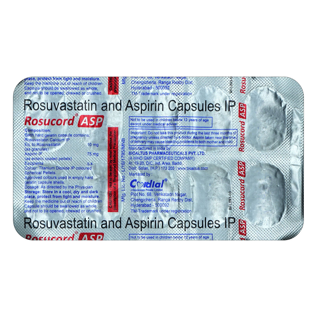 Rosucord ASP 10/75 Capsule 10's, Pack of 10 CAPSULES Rosucord ASP 10/75 Capsule 10's, Pack of 10 CAPSULES