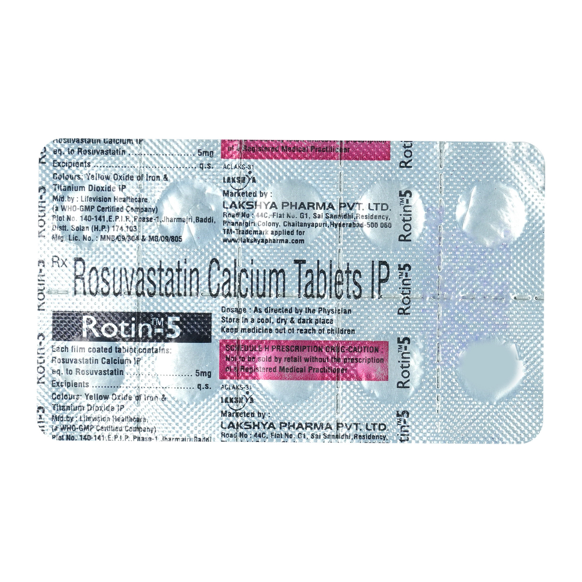 Rotin 5 Tablet 10's, Pack of 10 TabletS Rotin 5 Tablet 10's, Pack of 10 TabletS