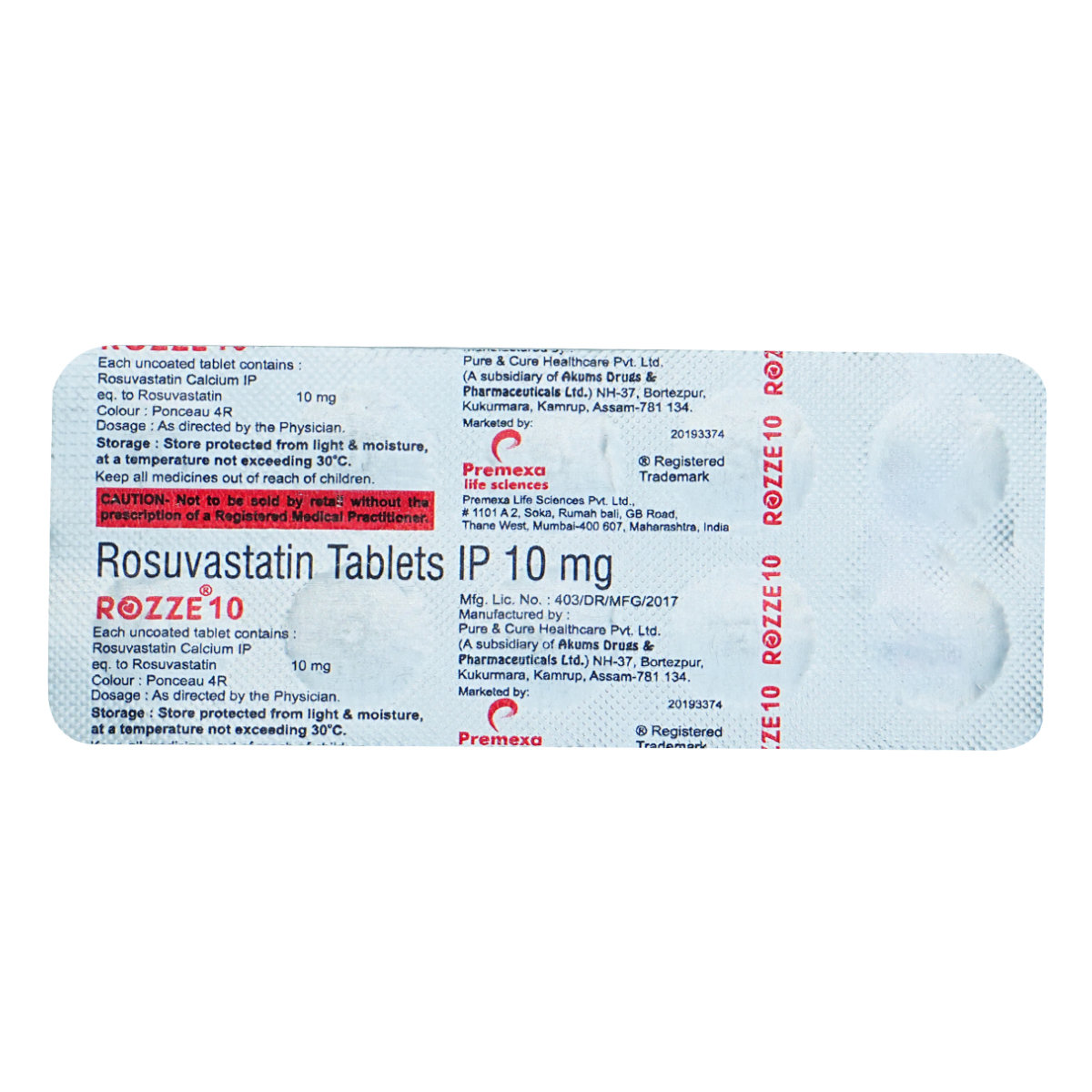 Rozze 10 Tablet 10's, Pack of 10 TABLETS Rozze 10 Tablet 10's, Pack of 10 TABLETS