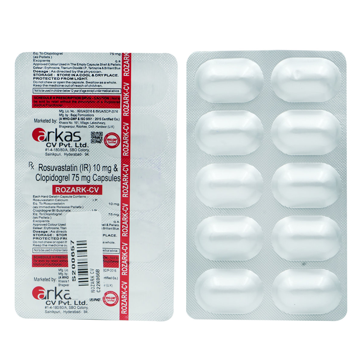 Rozark CV Capsule 10's, Pack of 10 CapsuleS Rozark CV Capsule 10's, Pack of 10 CapsuleS