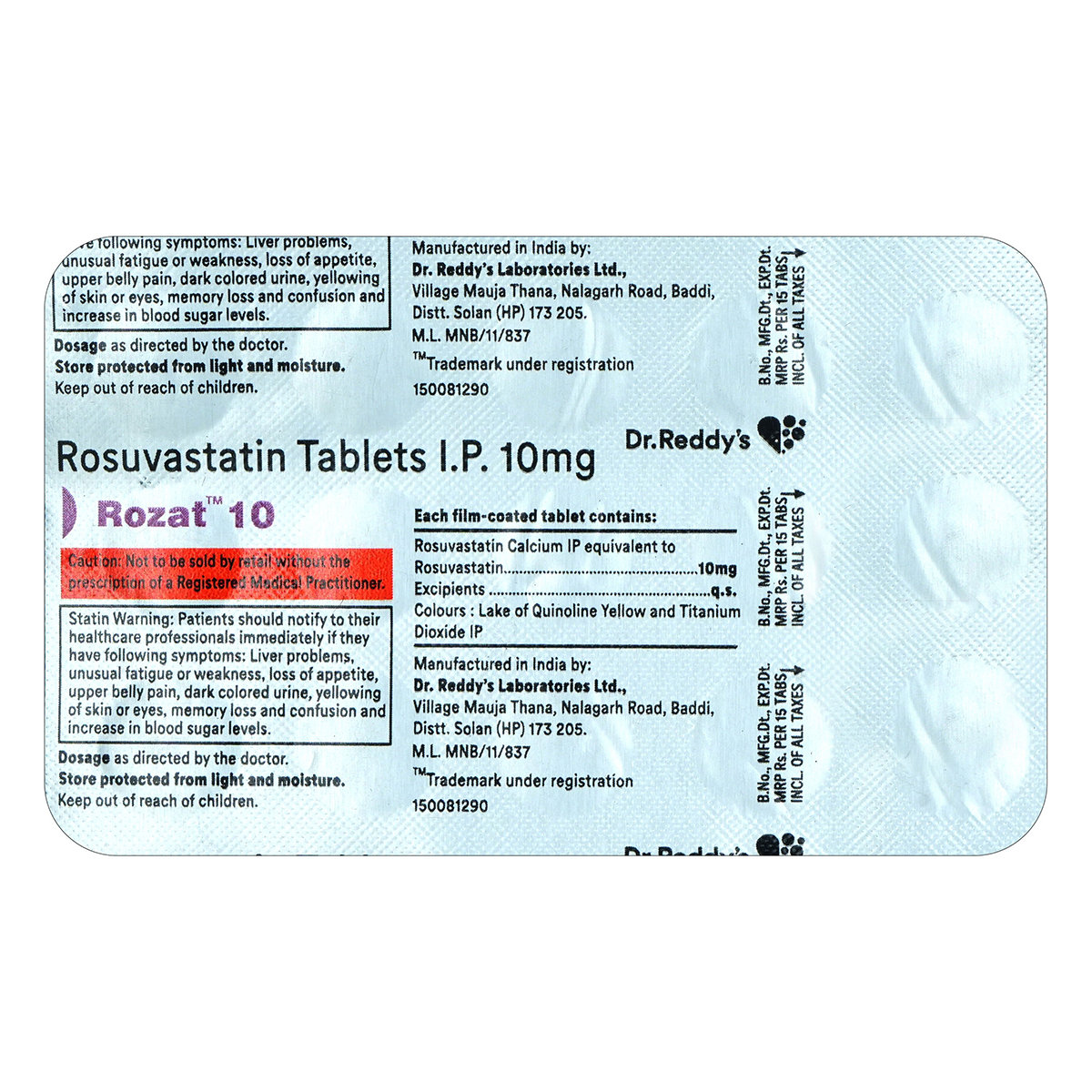 Rozat 10 Tablet 15's, Pack of 15 TABLETS Rozat 10 Tablet 15's, Pack of 15 TABLETS