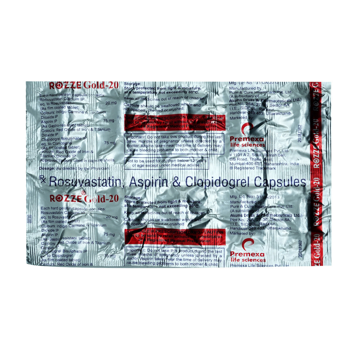 Rozze Gold 20 Capsule 10's, Pack of 10 CapsuleS Rozze Gold 20 Capsule 10's, Pack of 10 CapsuleS