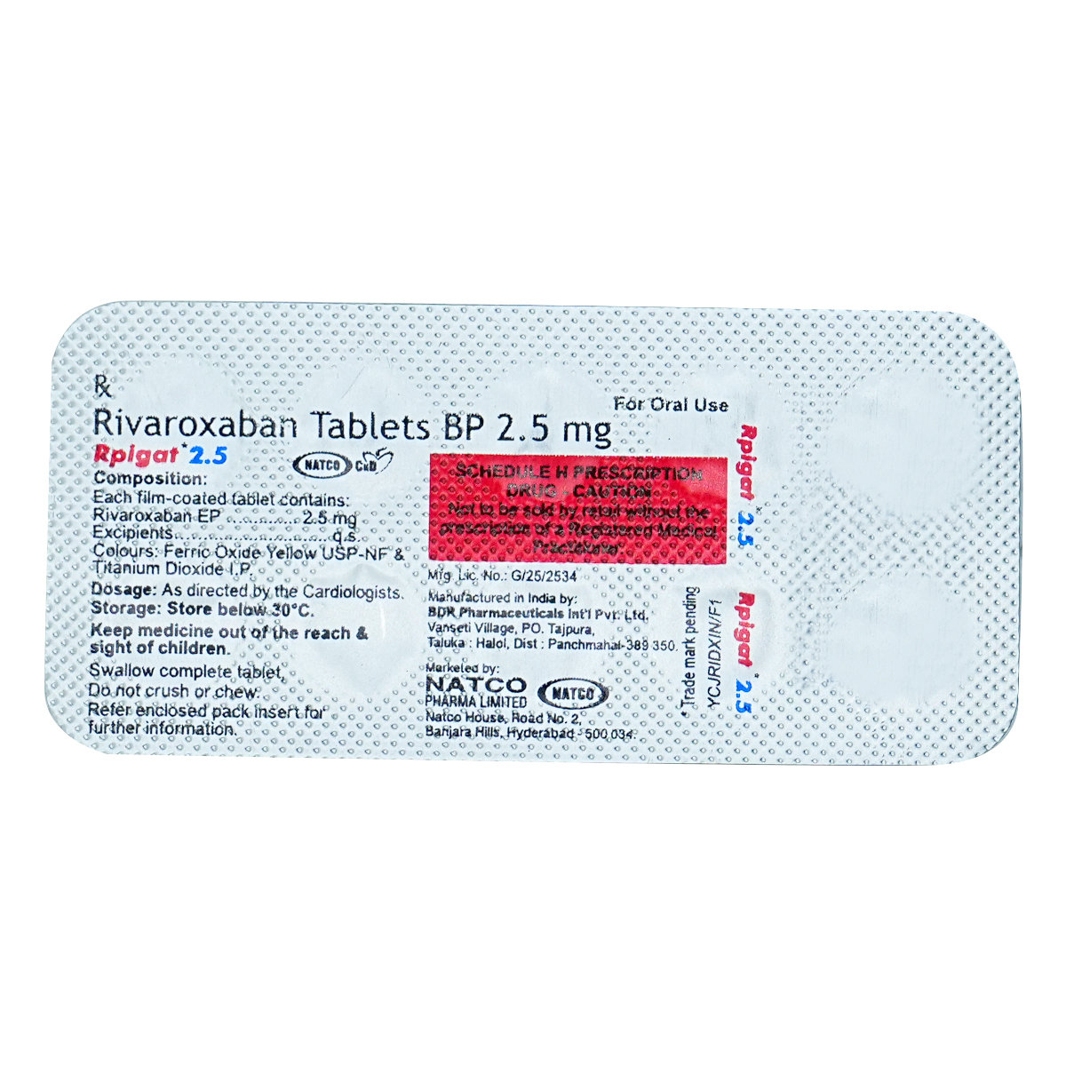 Rpigat 2.5 mg Tablet 10's, Pack of 10 TabletS Rpigat 2.5 mg Tablet 10's, Pack of 10 TabletS