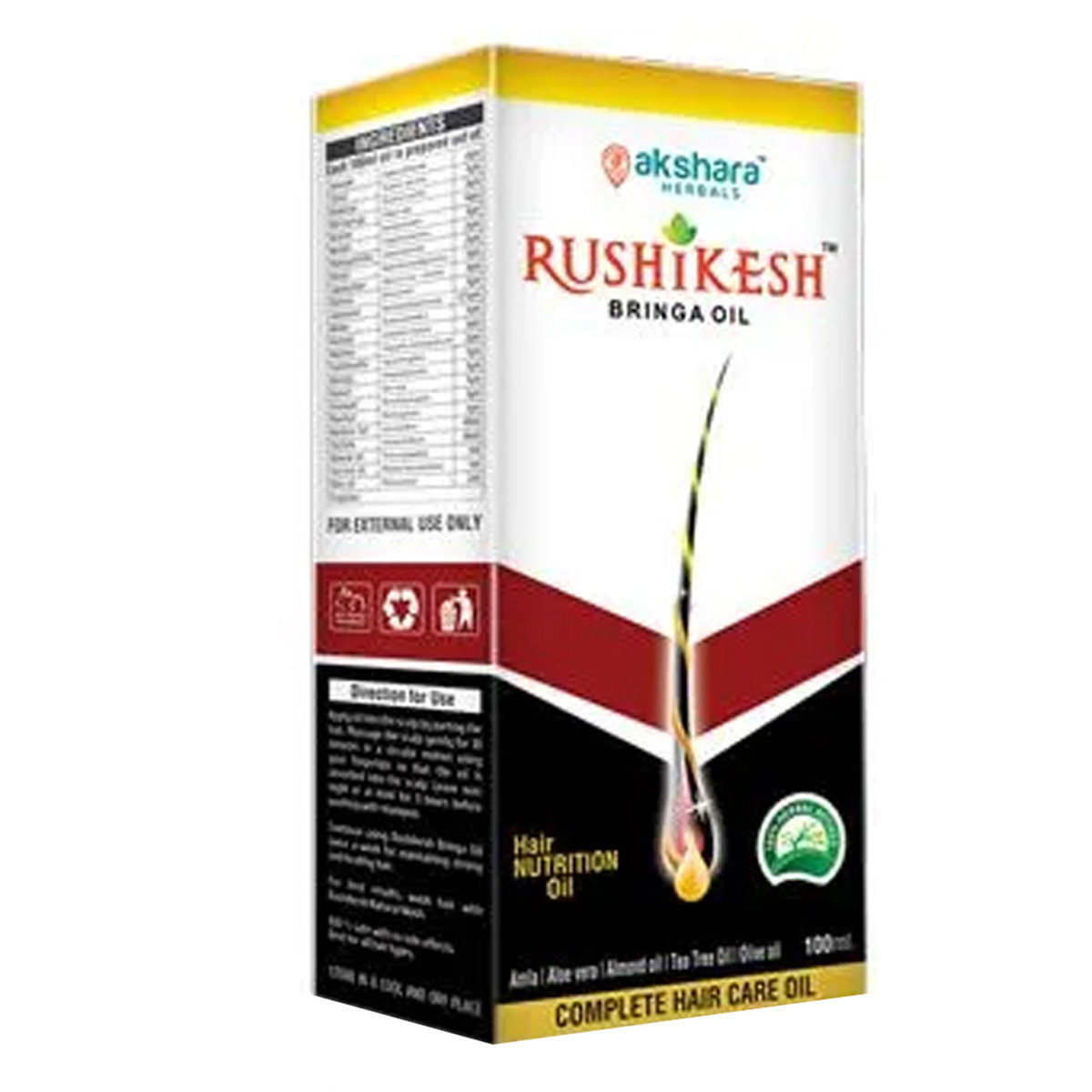 Rushikesh Bringa Oil, 100 ml, Pack of 1 Rushikesh Bringa Oil, 100 ml, Pack of 1