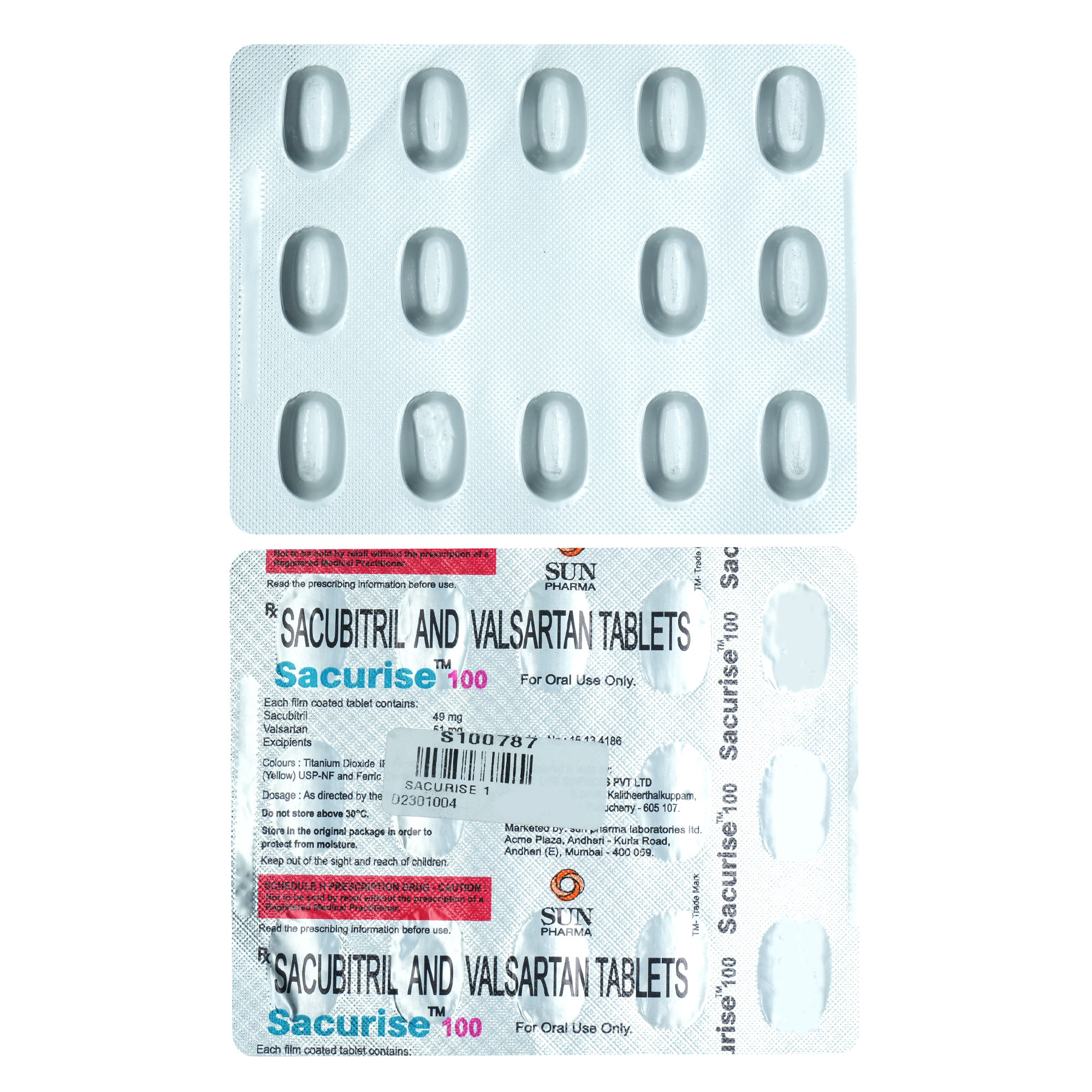 Sacurise 100 Tablet 14's, Pack of 14 Sacurise 100 Tablet 14's, Pack of 14