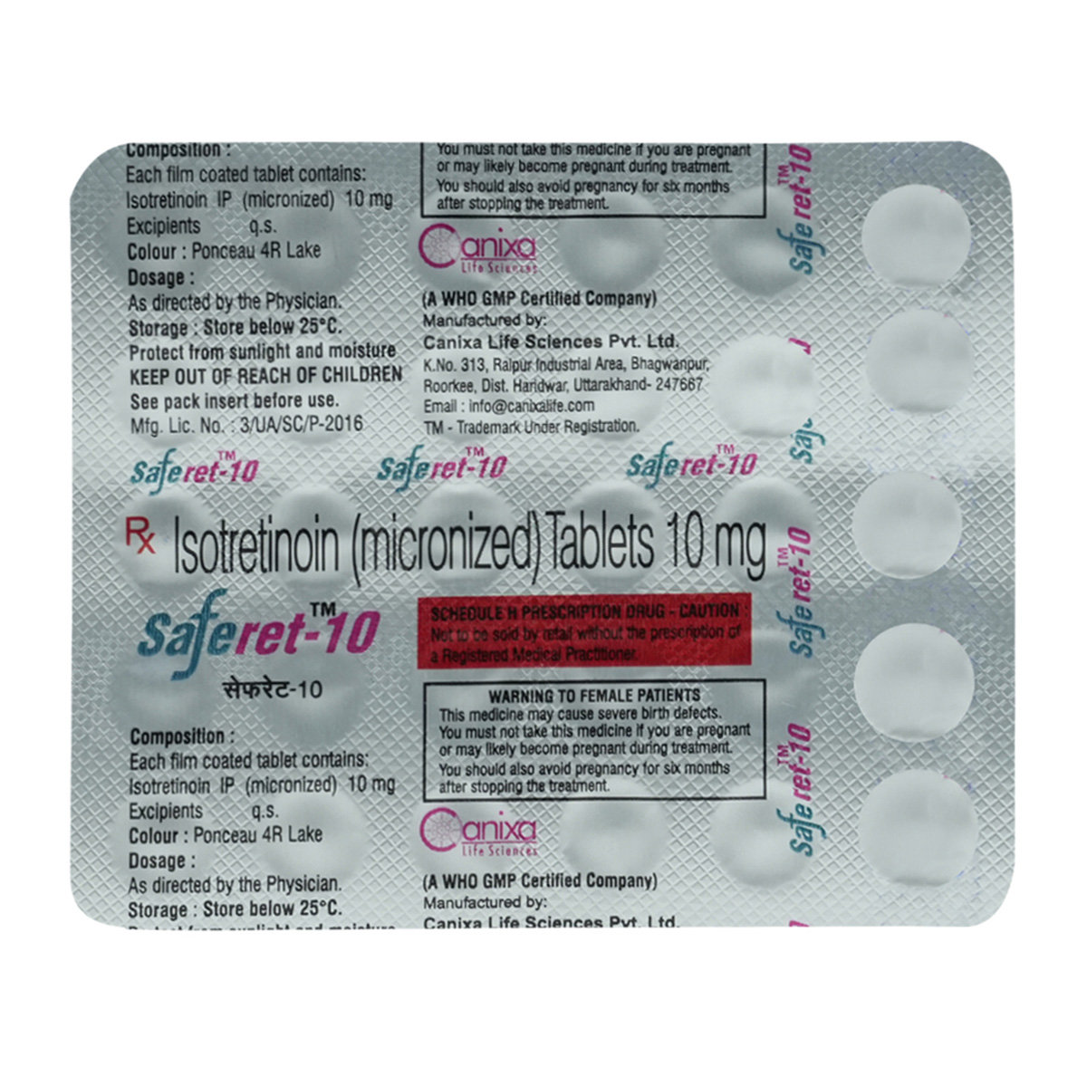 Saferet 10 Tablet 30's, Pack of 30 TABLETS Saferet 10 Tablet 30's, Pack of 30 TABLETS