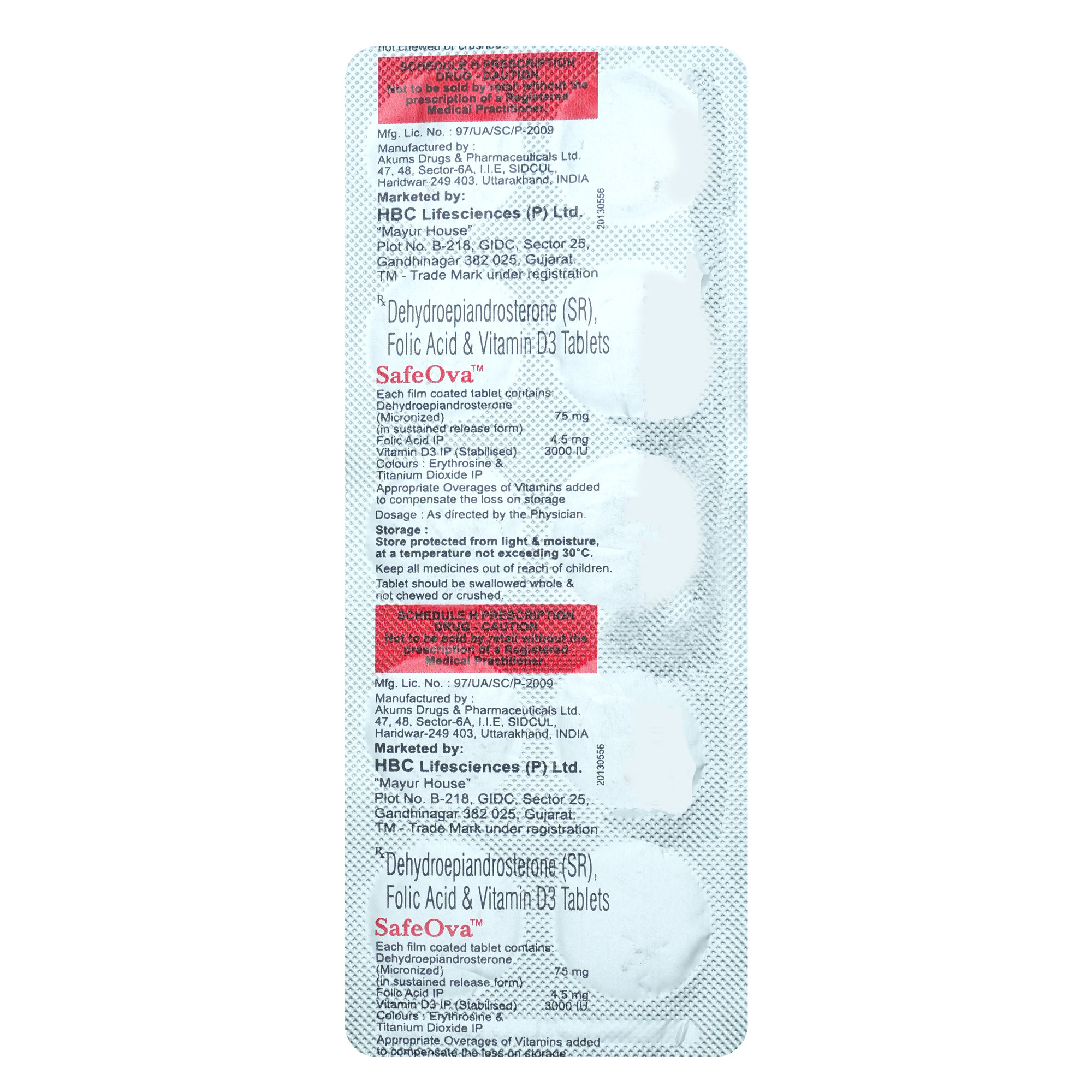 Safeova Tablet 10's, Pack of 10 TABLETS Safeova Tablet 10's, Pack of 10 TABLETS